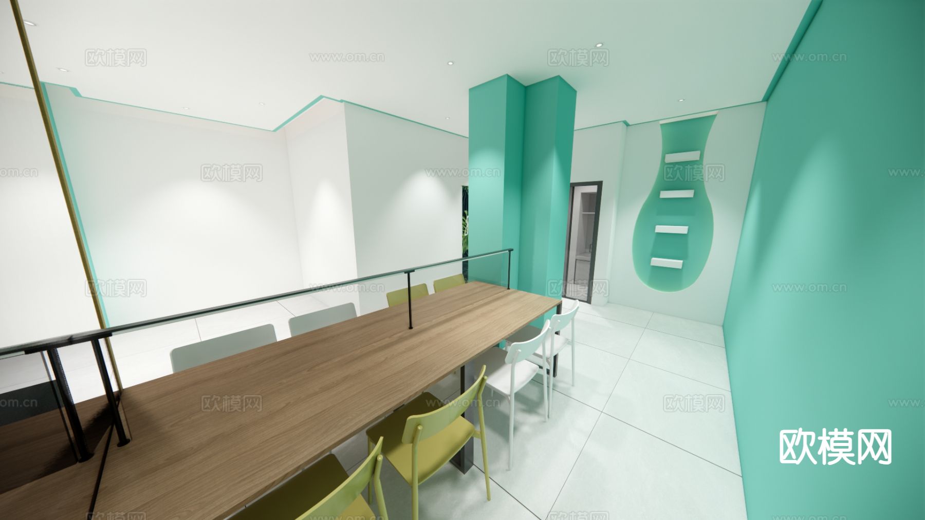 现代医院 诊疗室su模型下载（渲染图3）