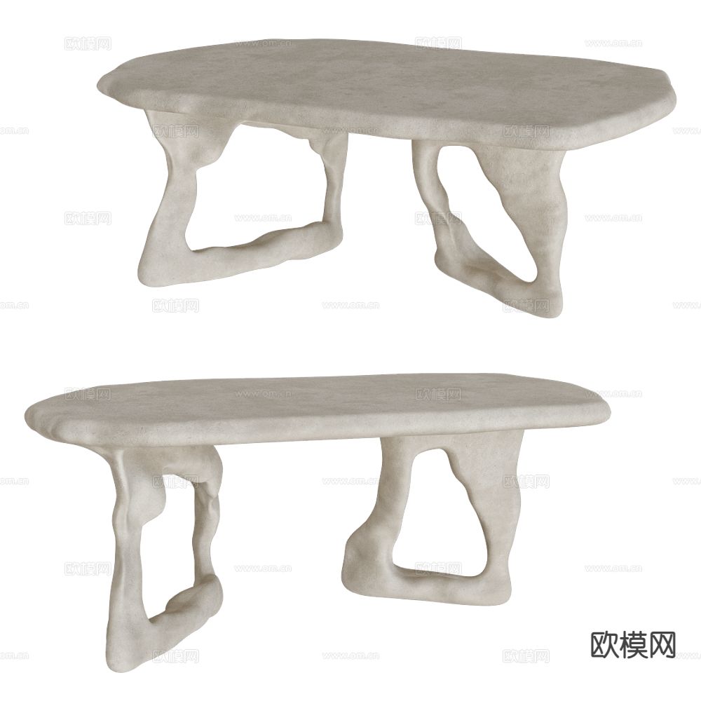 Alt-S 侘寂风餐台 餐桌3d模型下载