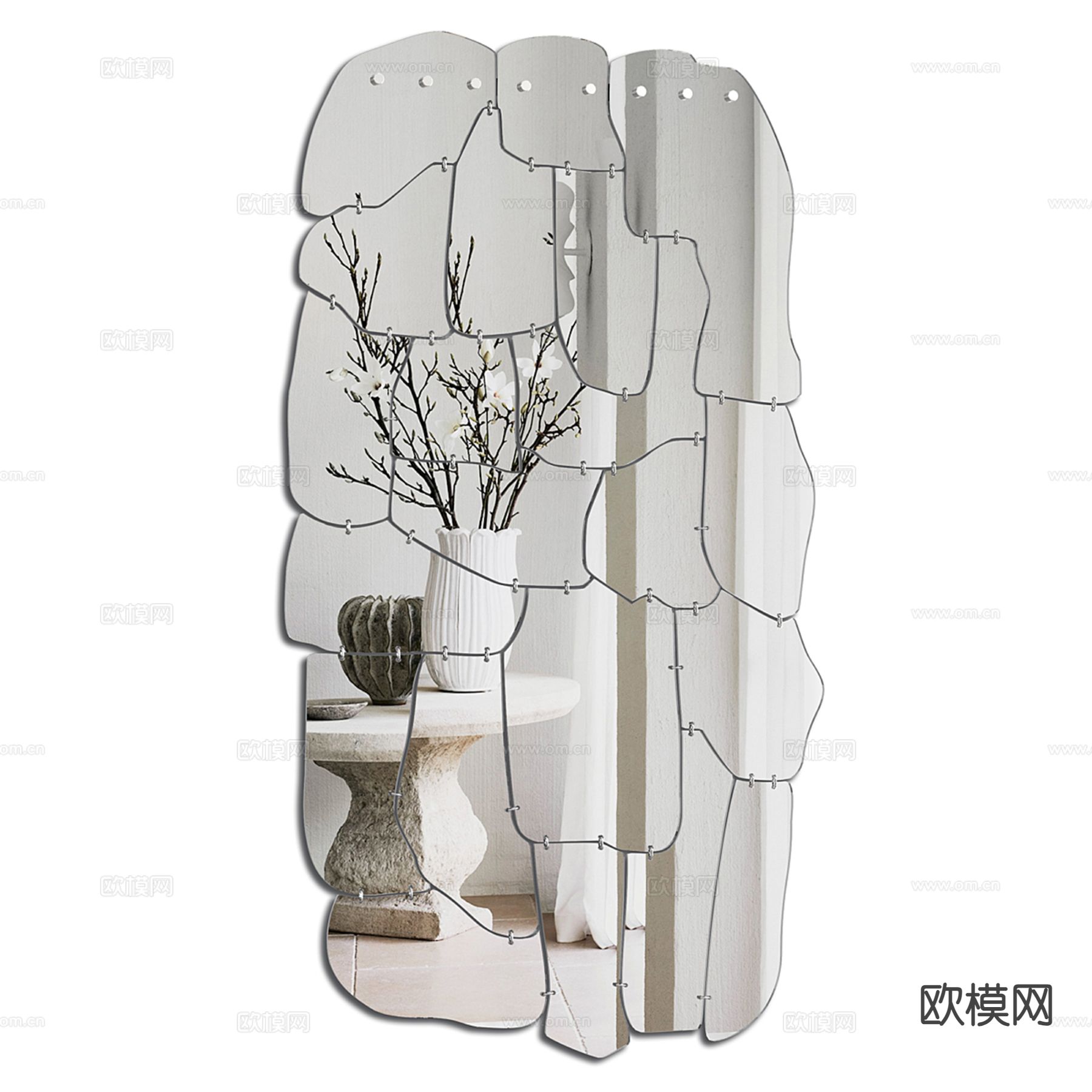 现代装饰镜子 异形镜子su模型下载（渲染图4）