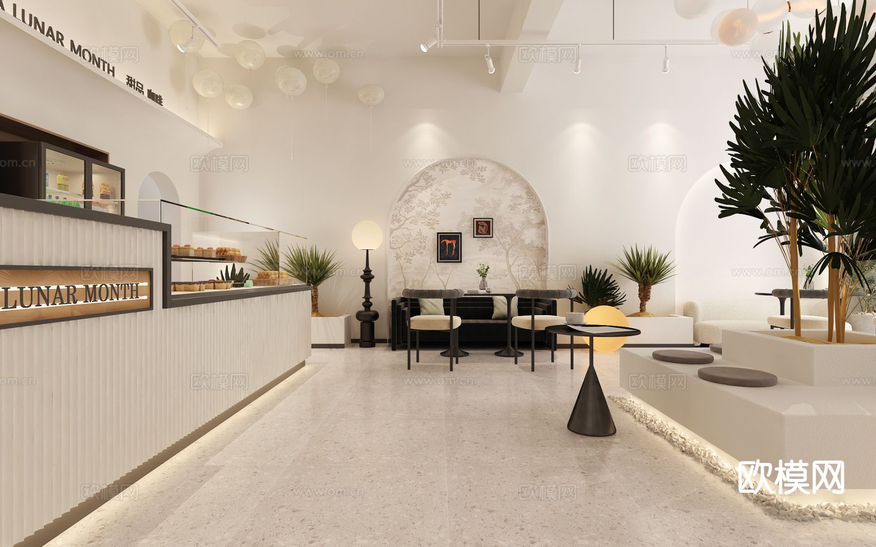 咖啡店 咖啡馆3d模型下载（渲染图2）