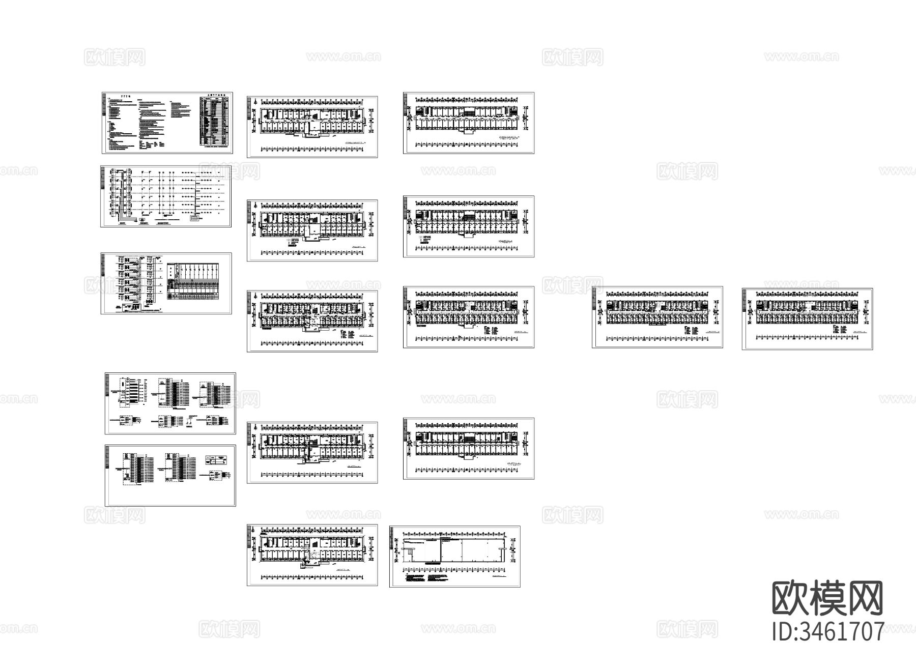 某地区学校六层宿舍楼电气详图cad施工图下载（渲染图9）