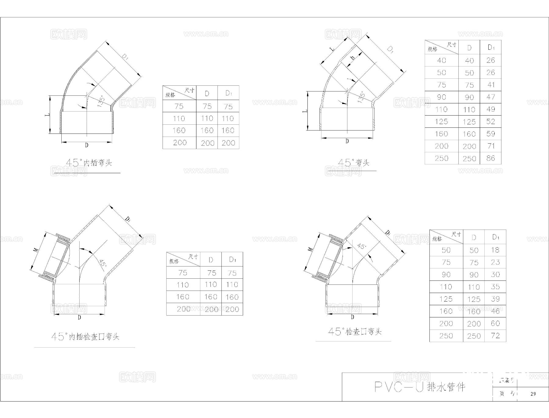 PVC排管件cad大样图下载（渲染图7）