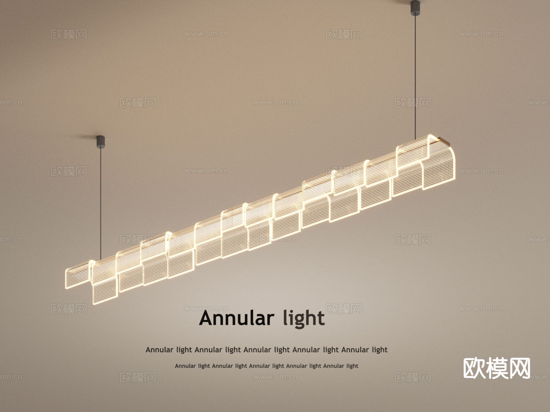 奶油风吊灯 装饰吊灯su模型下载（渲染图2）