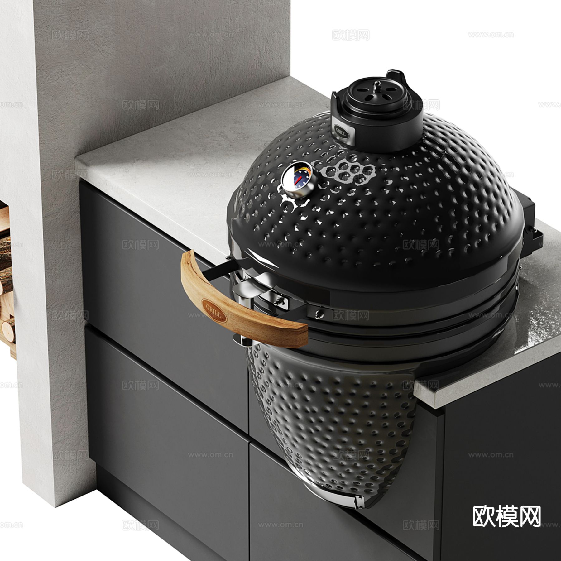 户外壁炉 烧烤架 BBQsu模型下载（渲染图4）