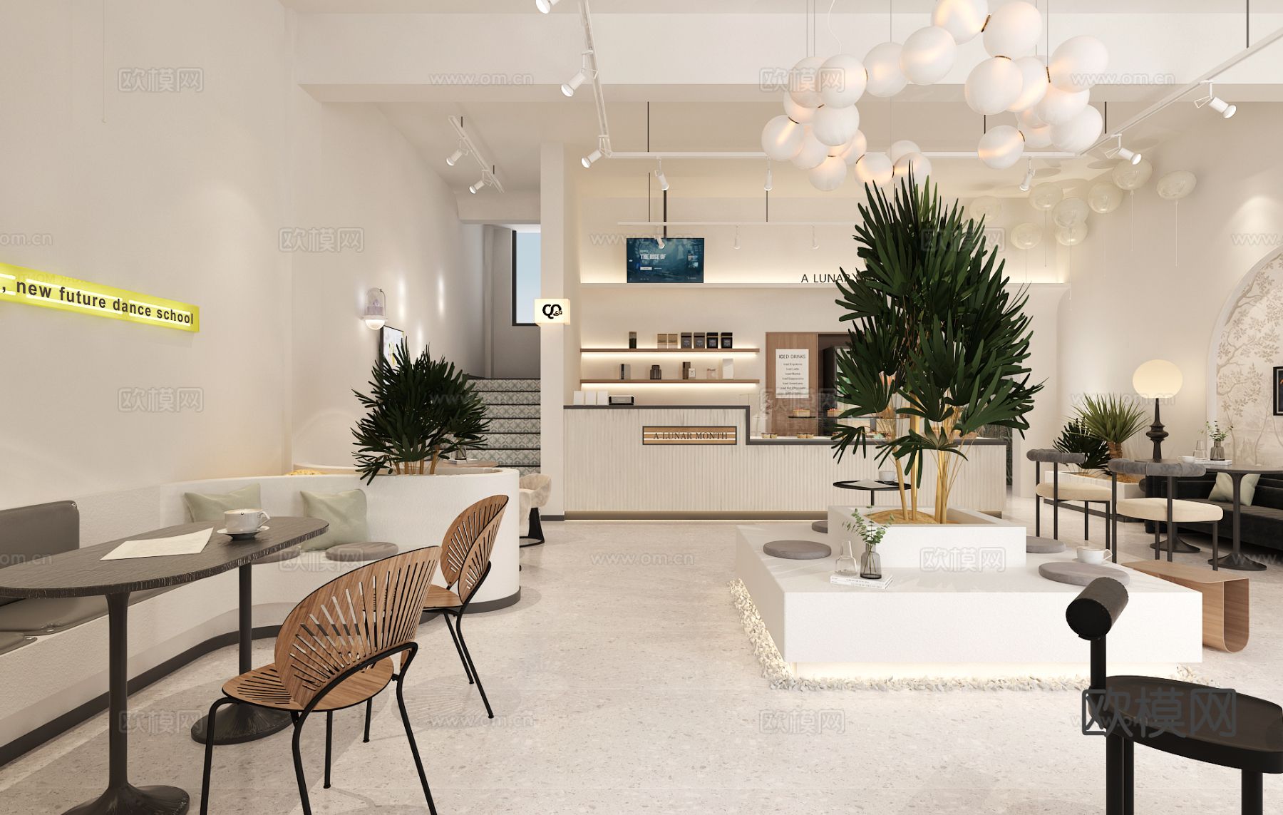 咖啡店 咖啡馆3d模型下载（渲染图1）