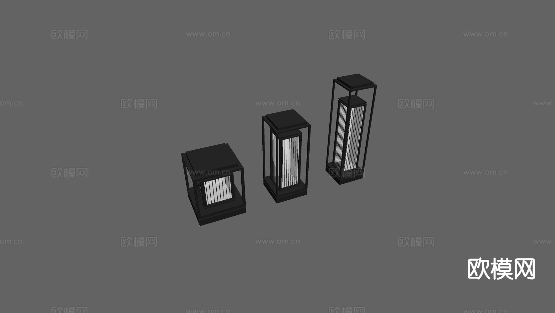景观灯 草坪灯 庭院灯 户外灯su模型下载（渲染图1）