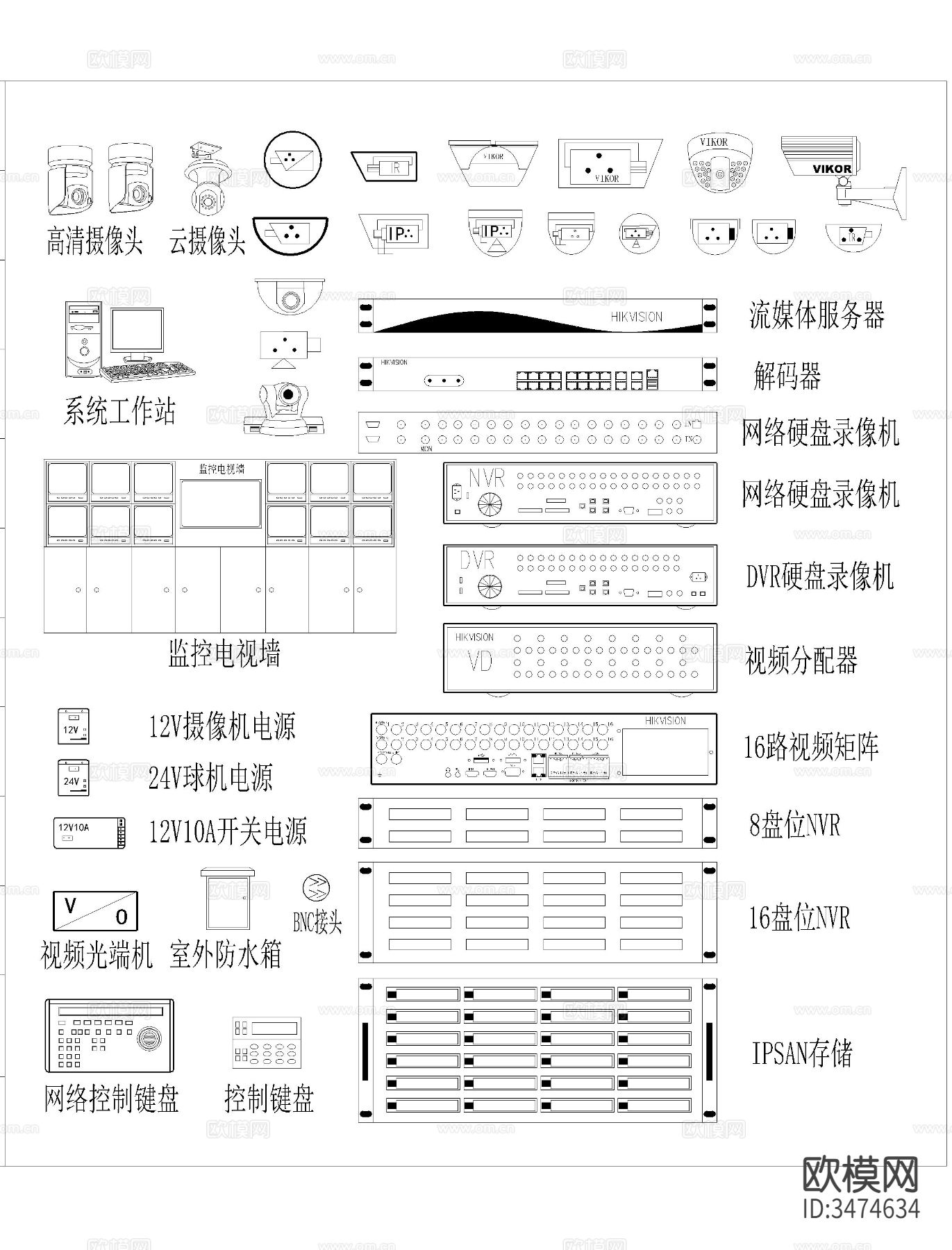 安防cad图库下载（渲染图4）