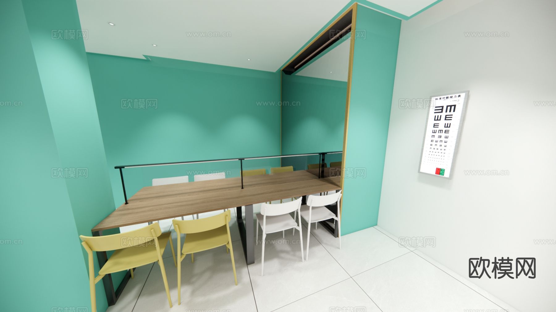 现代医院 诊疗室su模型下载（渲染图5）