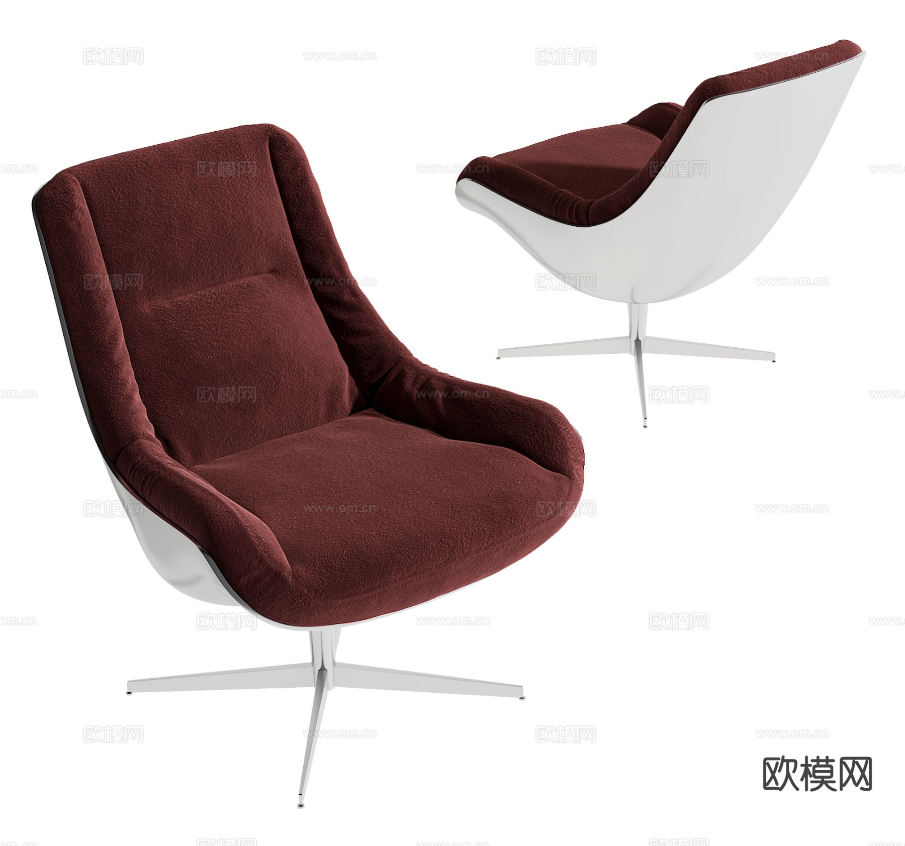 意式椅子 休闲椅3d模型下载