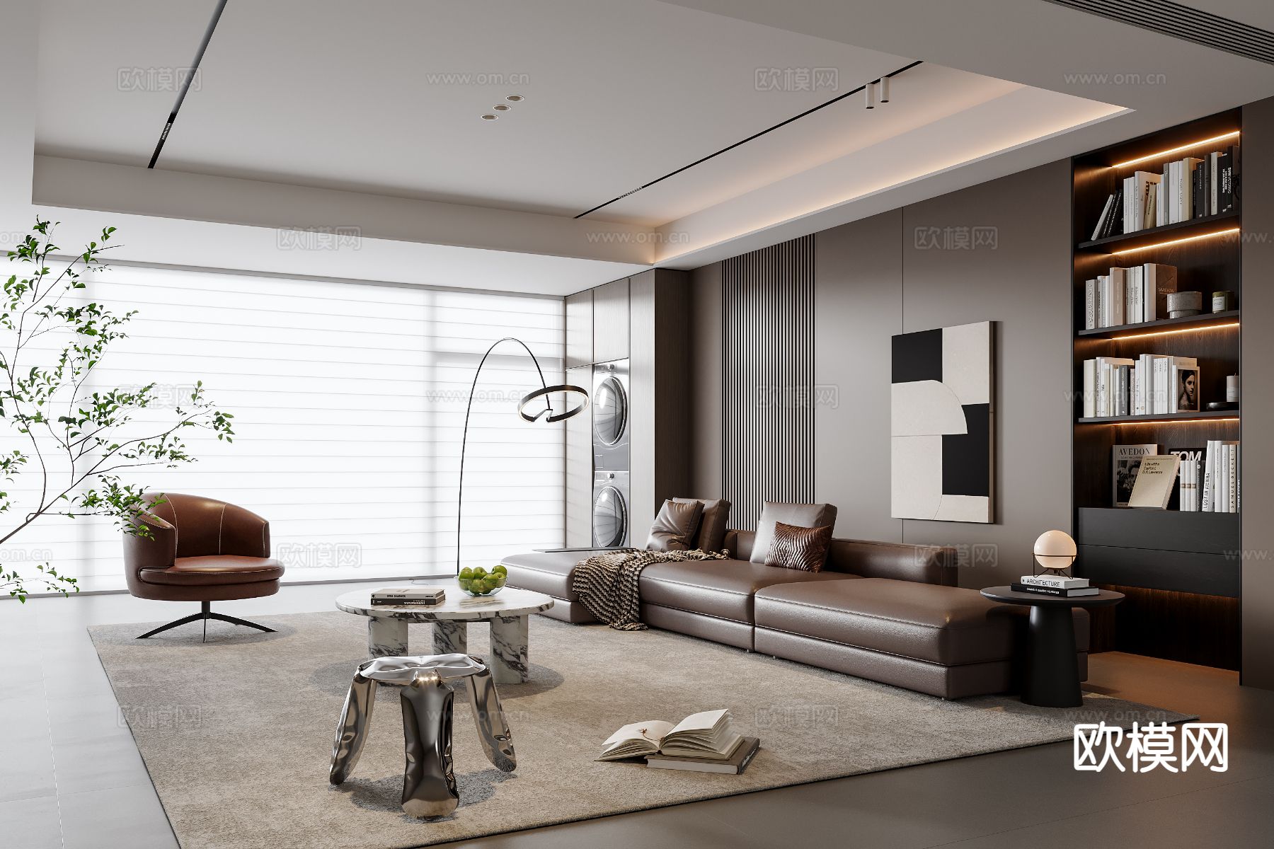 意式客厅3d模型下载