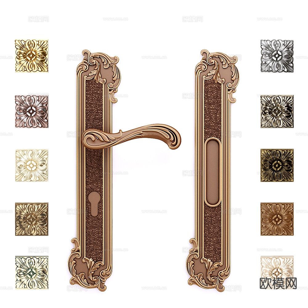 美式门把手 柜门拉手su模型下载（渲染图2）