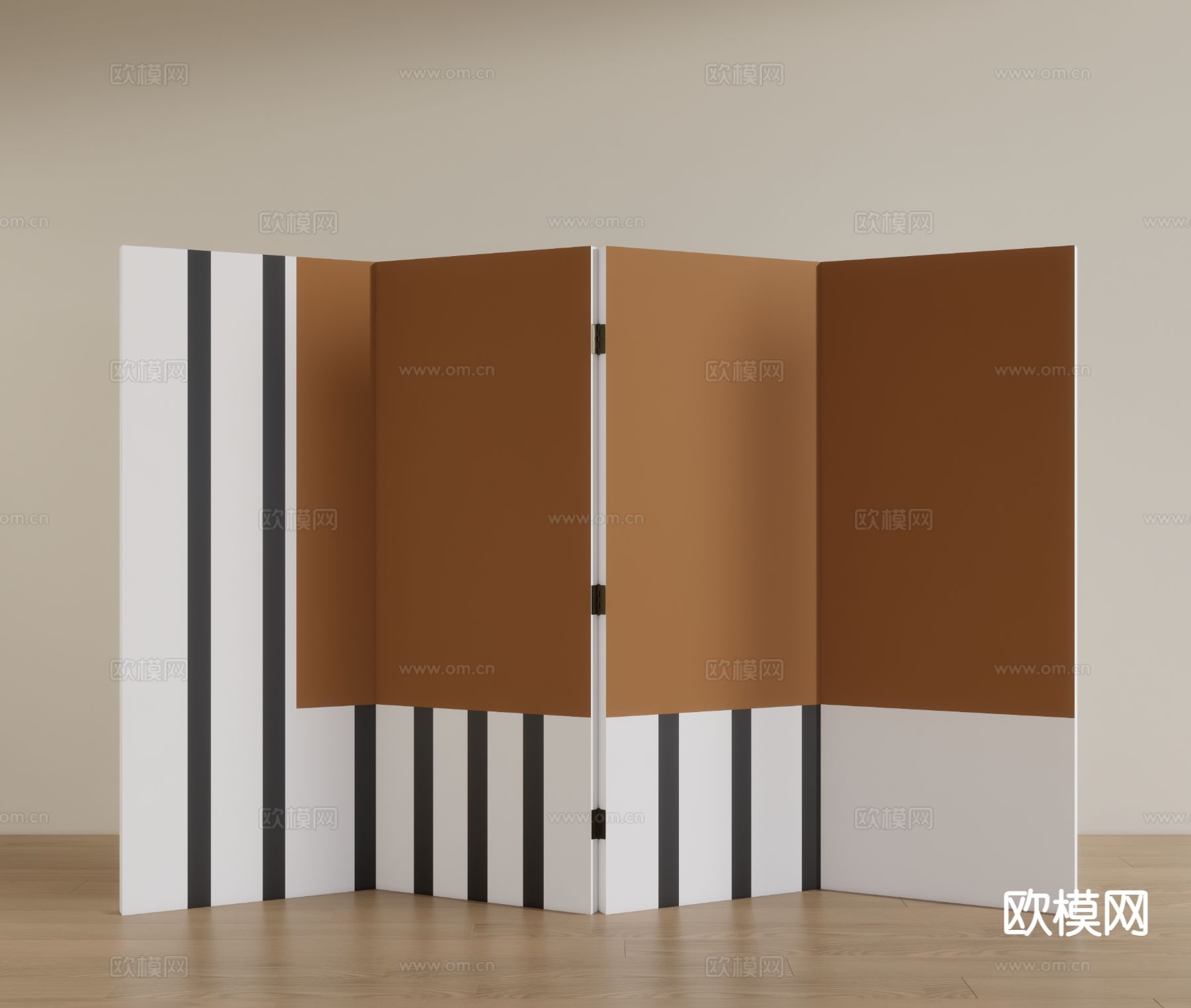 折叠屏风3d模型下载