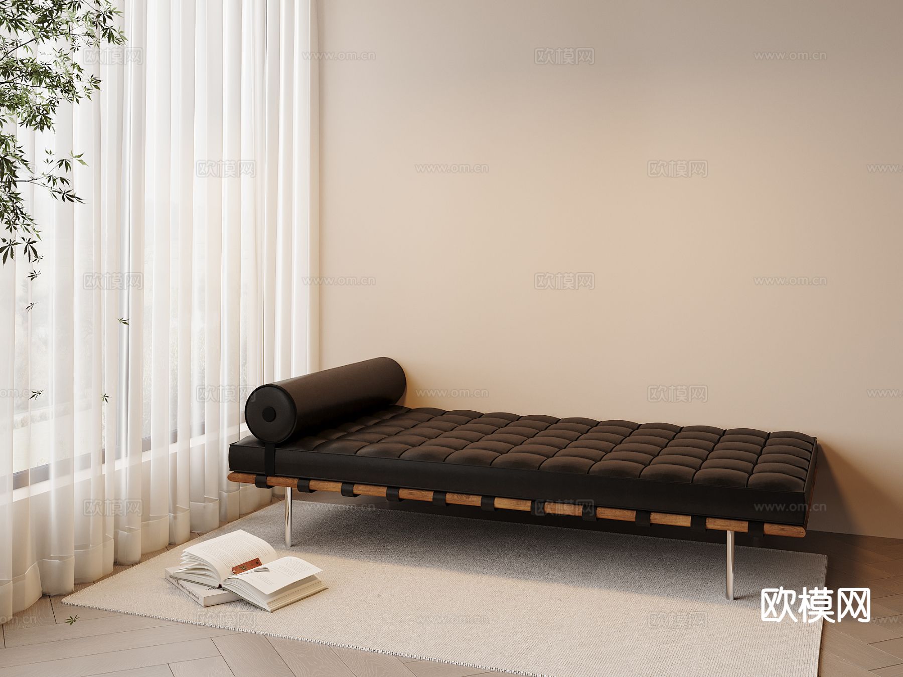 脚踏 床尾凳3d模型下载