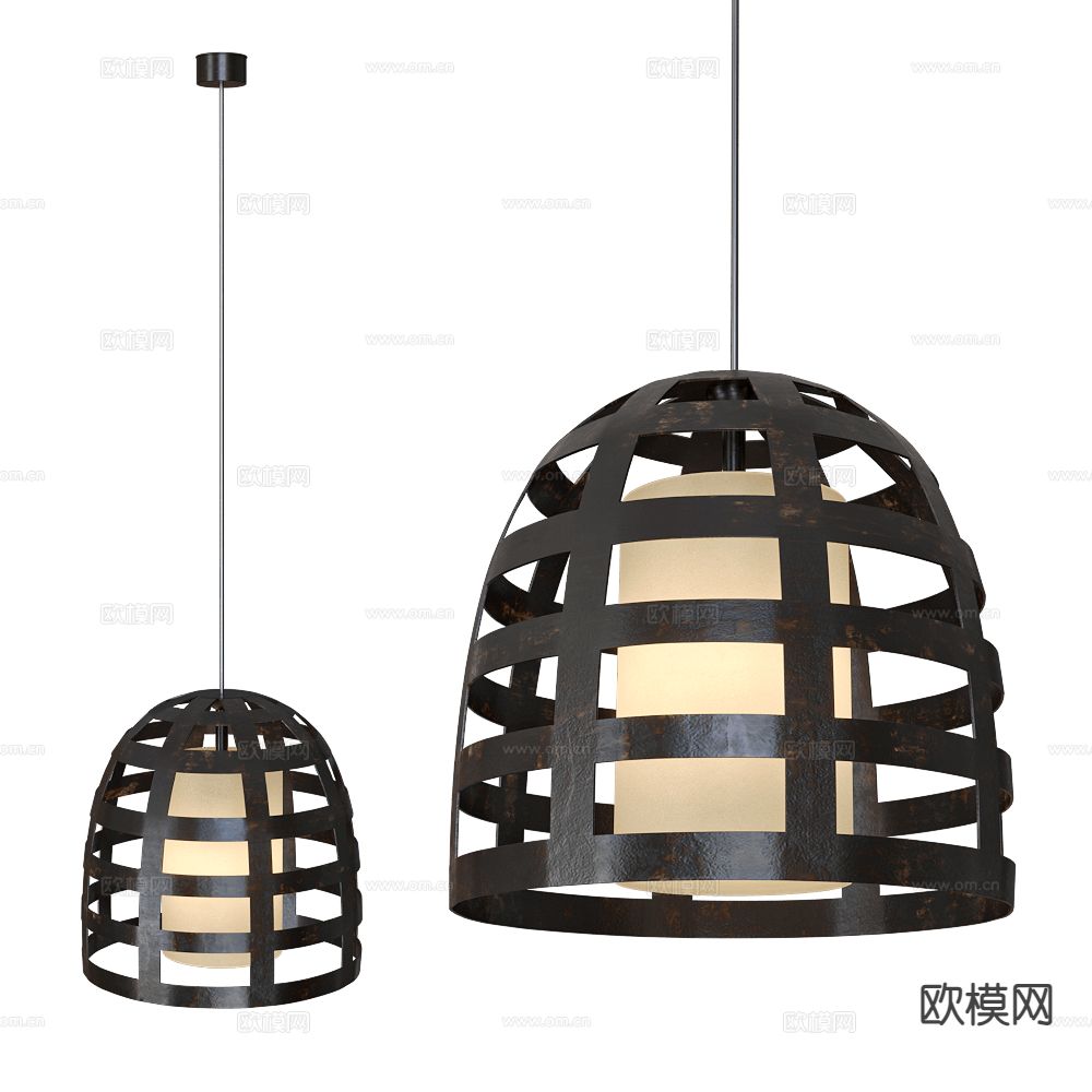 Mambo 工业风小吊灯3d模型下载