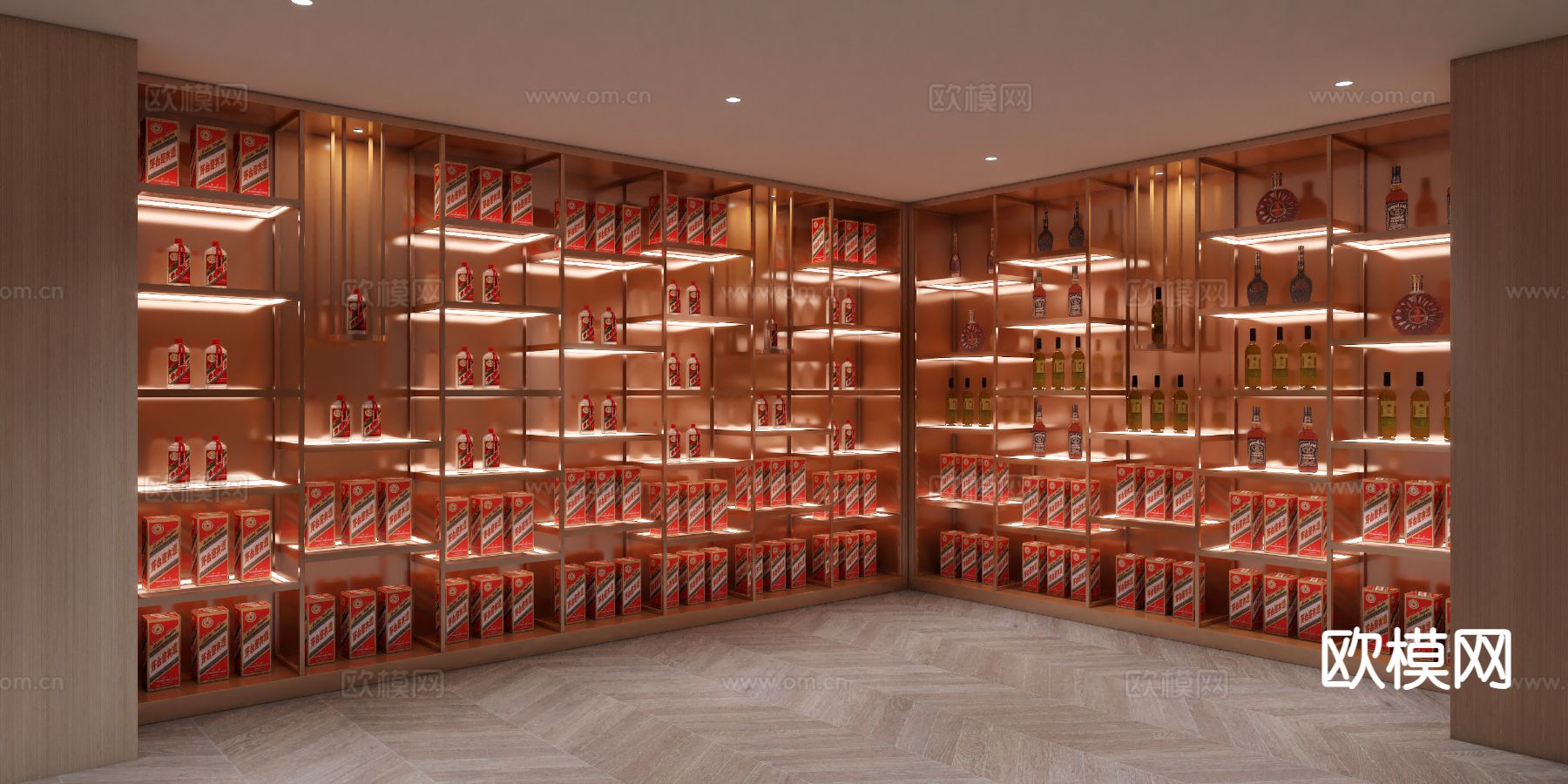 白酒窖 冷藏室 恒温室su模型下载（渲染图2）
