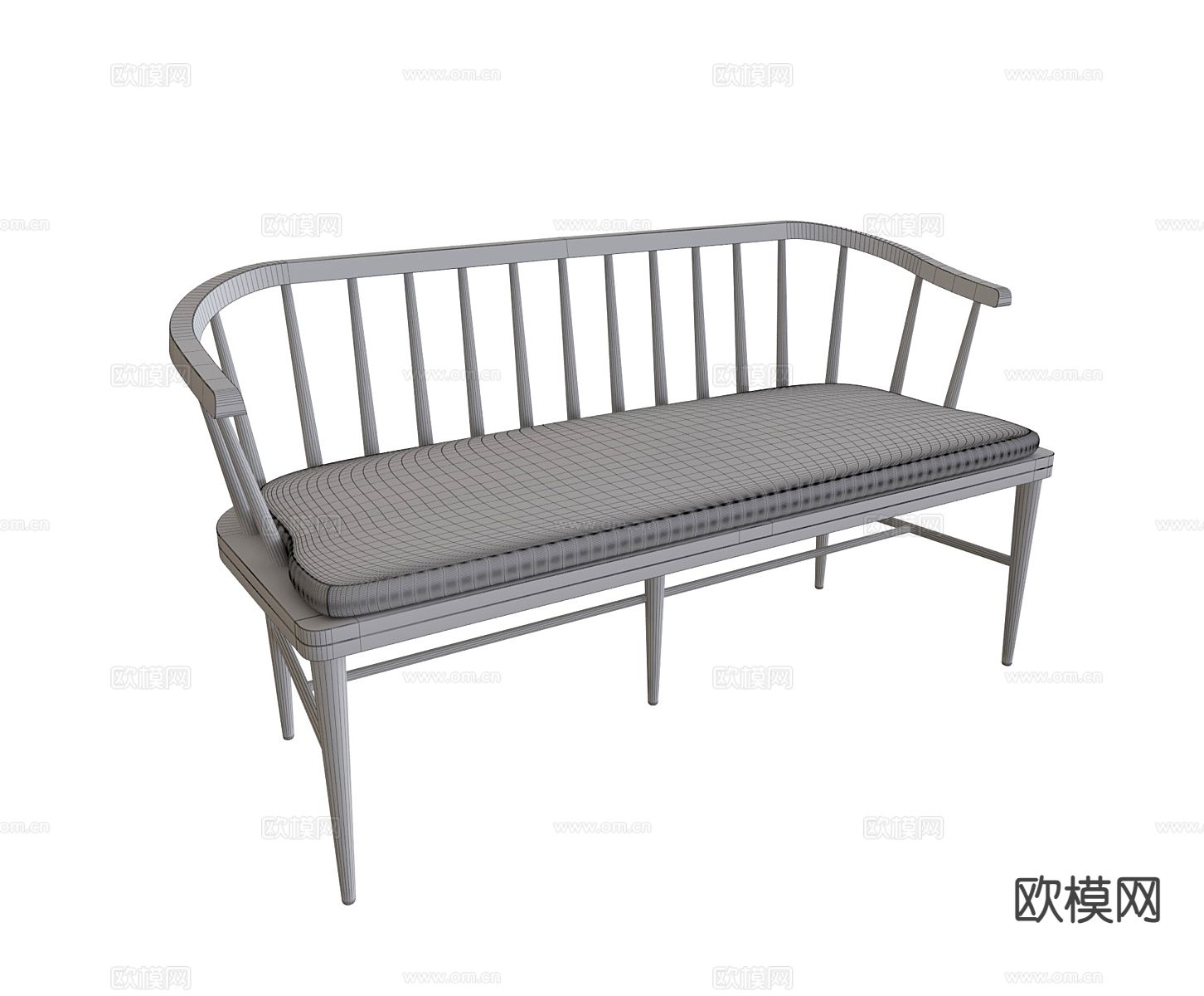 北欧凳子 长凳3d模型下载（渲染图3）