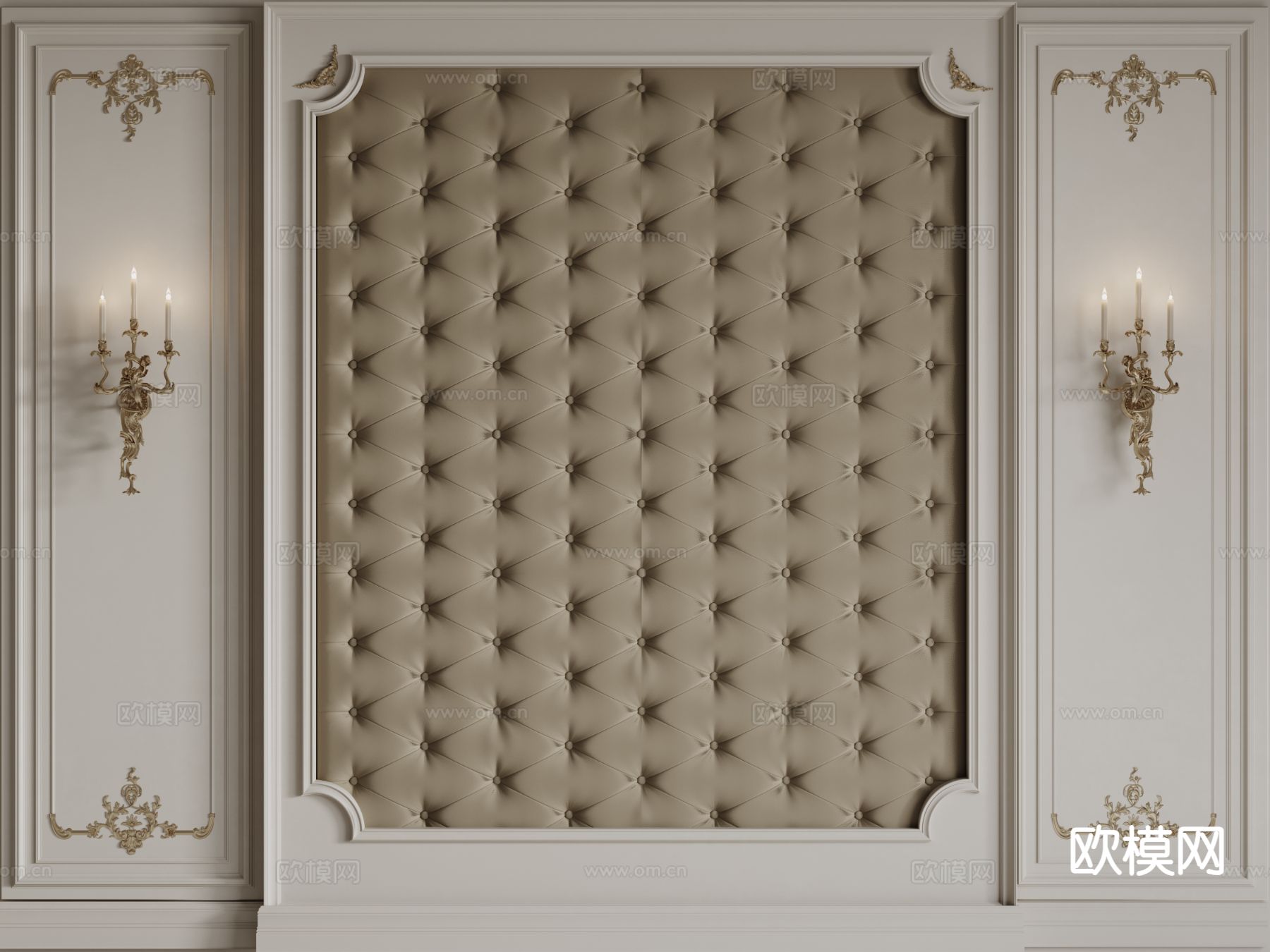 法式角线 雕花 线条3d模型下载