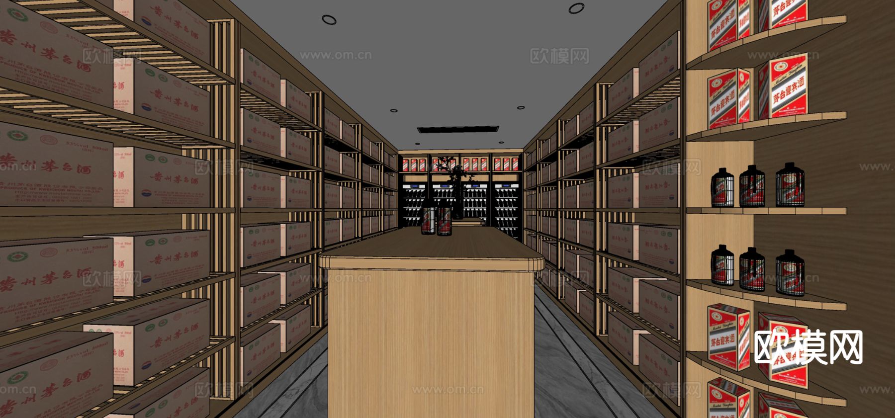 酒窖 冷藏室 恒温室su模型下载（渲染图1）