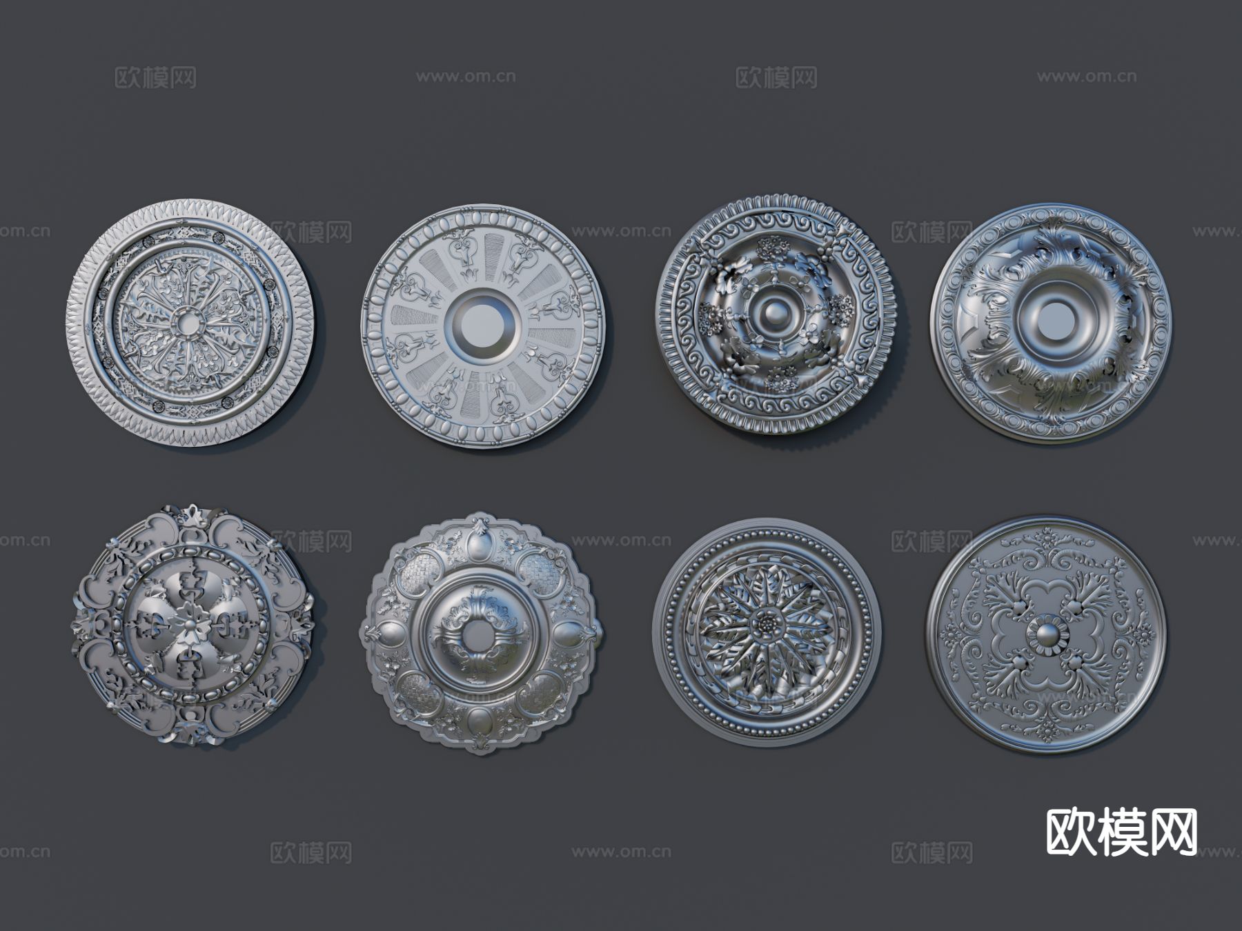 欧式构件 雕花 浮雕su模型下载（渲染图2）