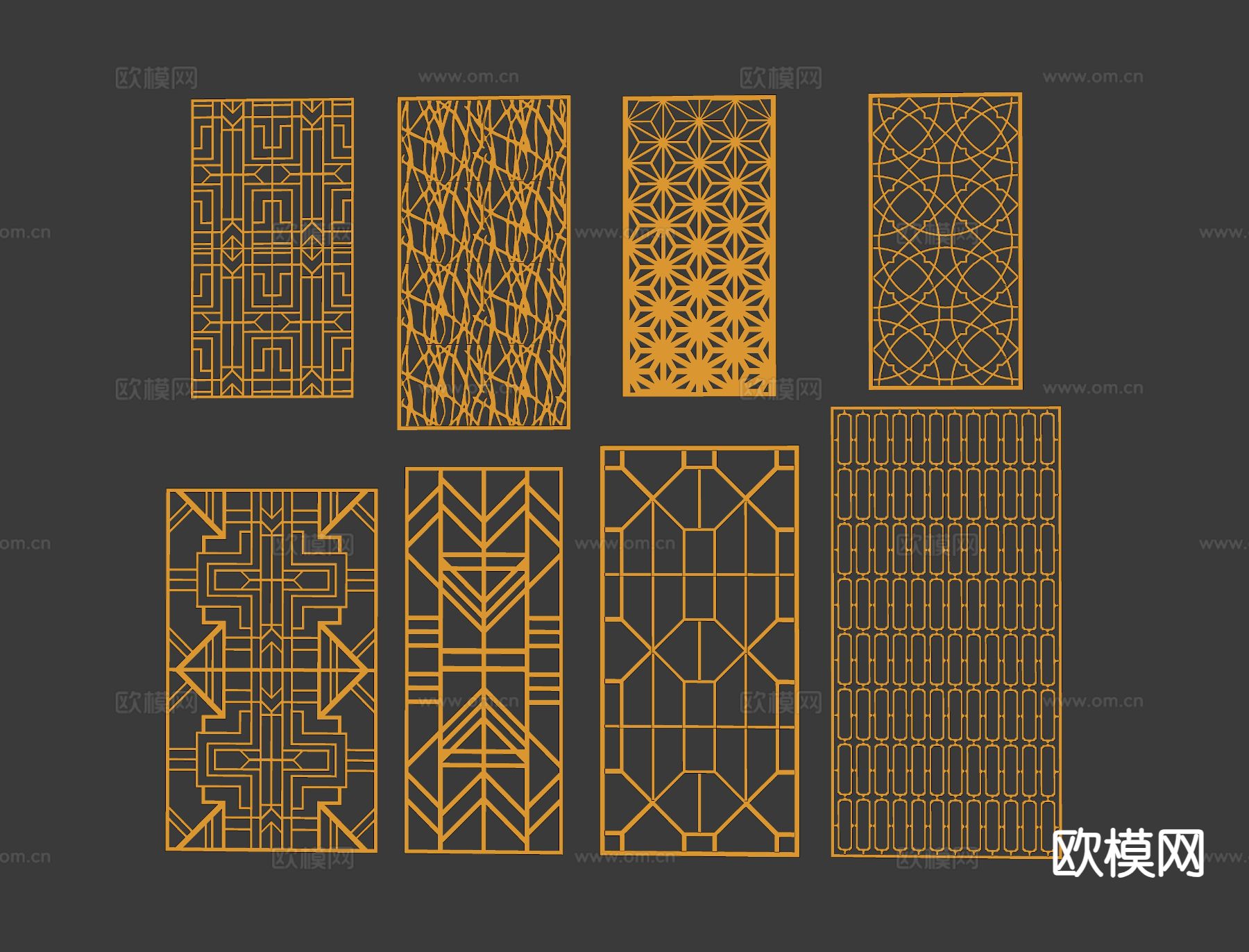 现代屏风 隔断su模型下载（渲染图1）