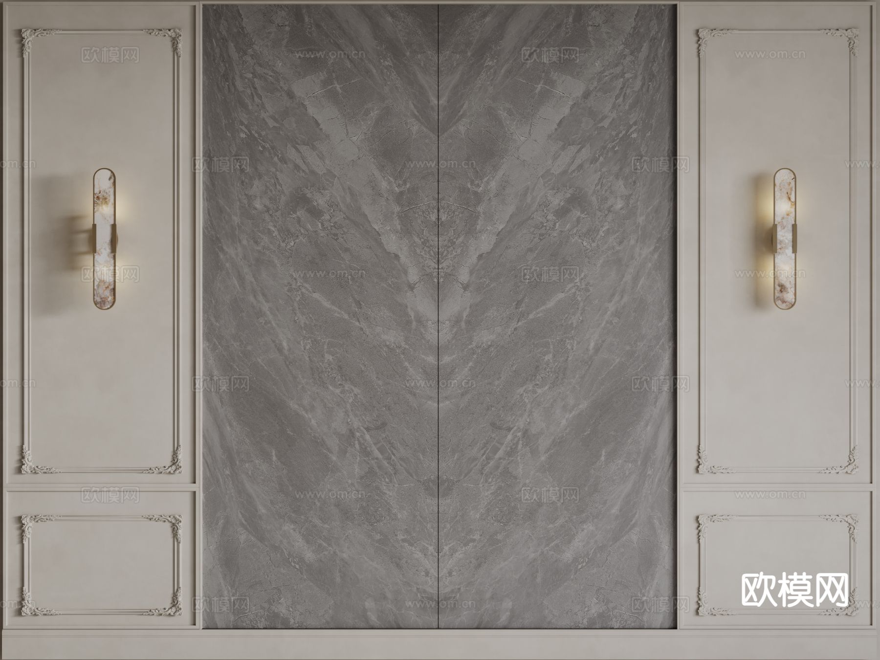 法式角线 雕花 线条3d模型下载