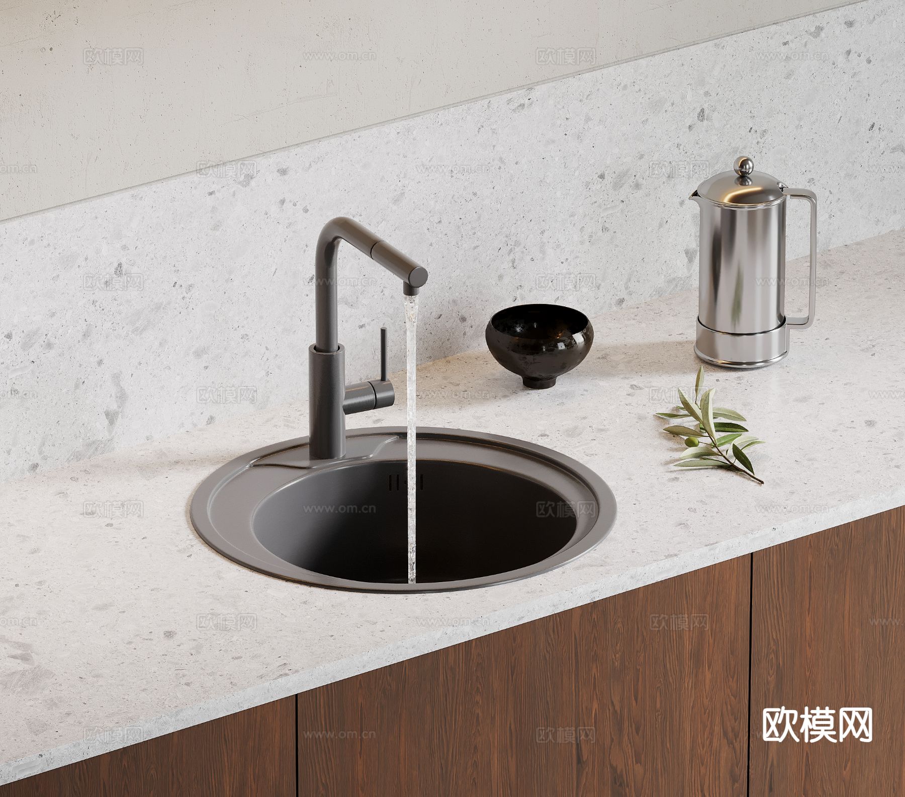 厨房用品 水槽 洗菜盆3d模型下载