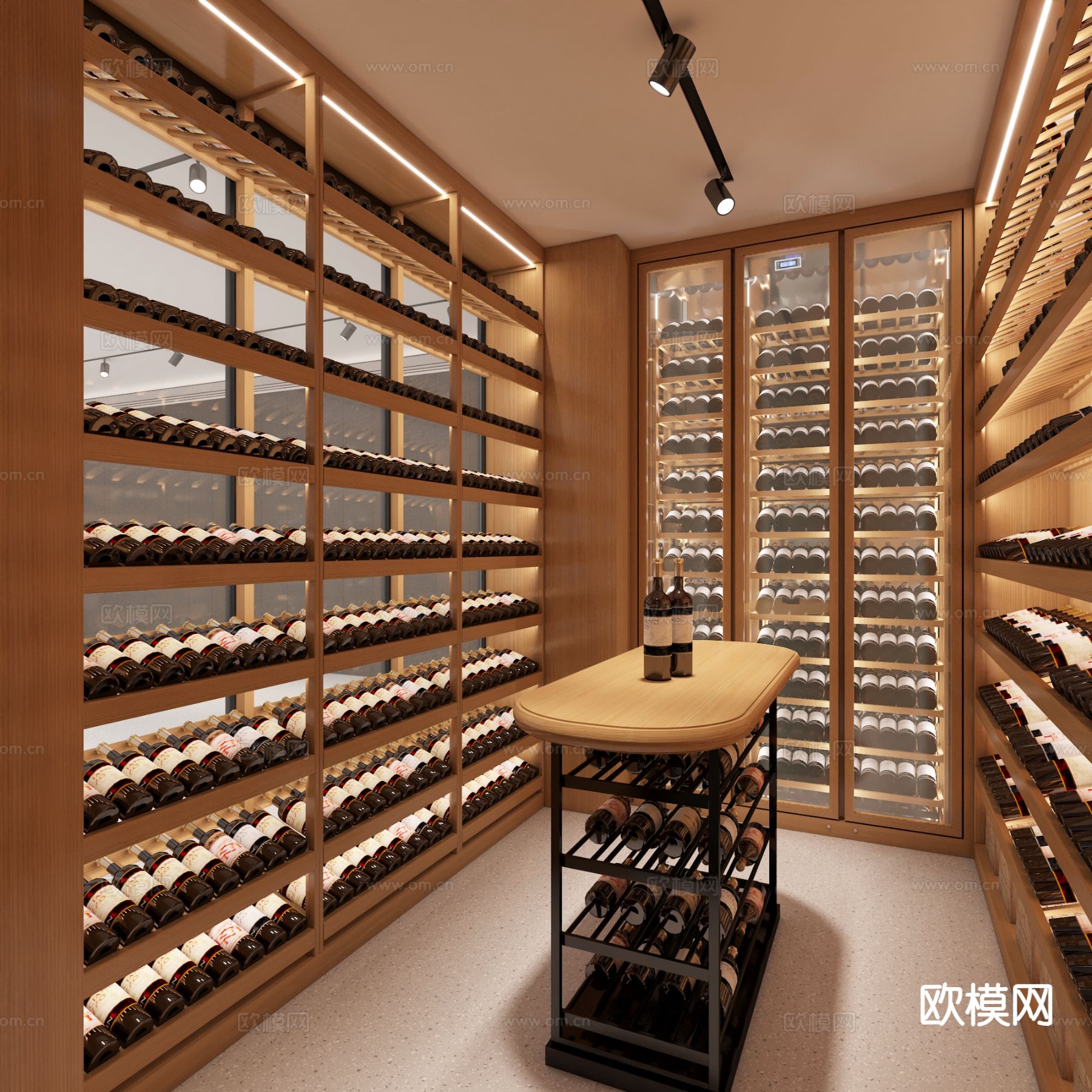 酒窖 冷藏室 恒温室su模型下载（渲染图3）