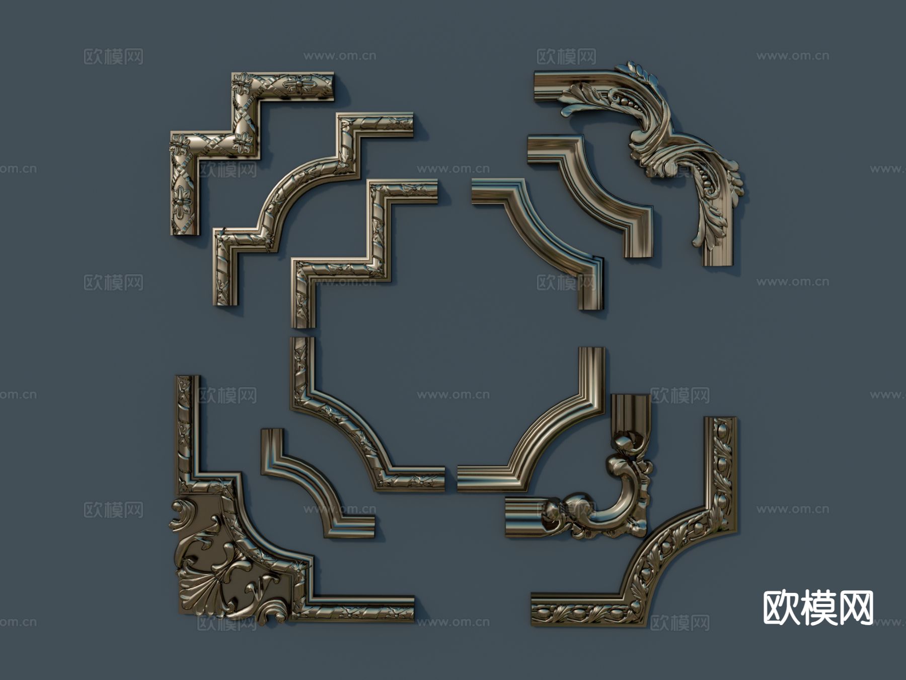 欧式构件 雕花 浮雕su模型下载（渲染图2）