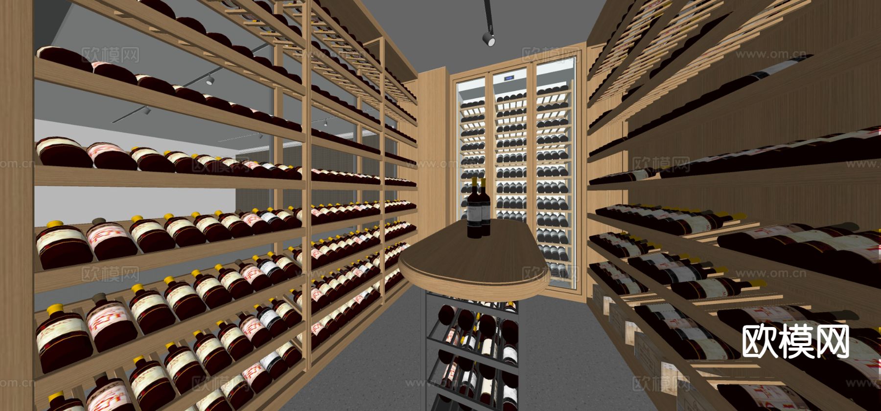 酒窖 冷藏室 恒温室su模型下载（渲染图1）