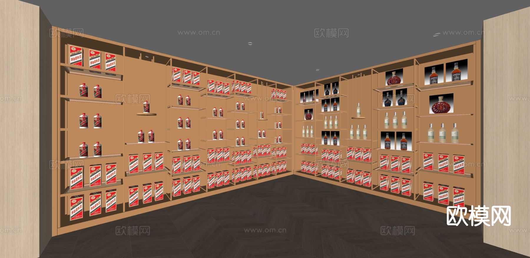 白酒窖 冷藏室 恒温室su模型下载（渲染图1）