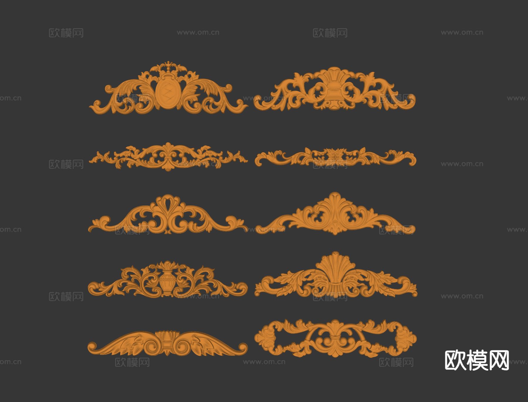 欧式雕花 浮雕su模型下载（渲染图1）