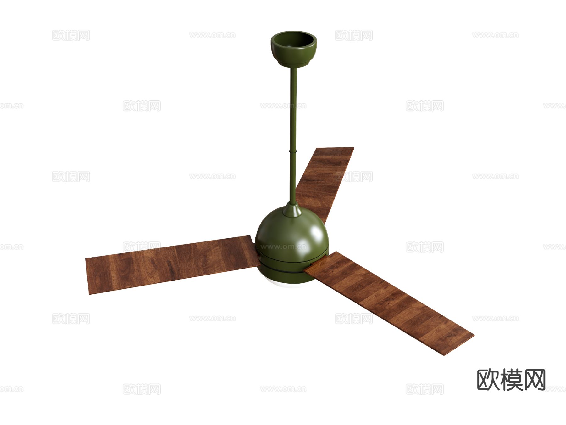 东南亚吊灯 电风扇吊灯su模型下载（渲染图2）