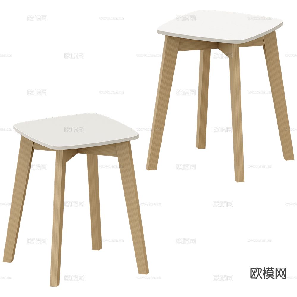 CANCIO 凳子 方凳3d模型下载