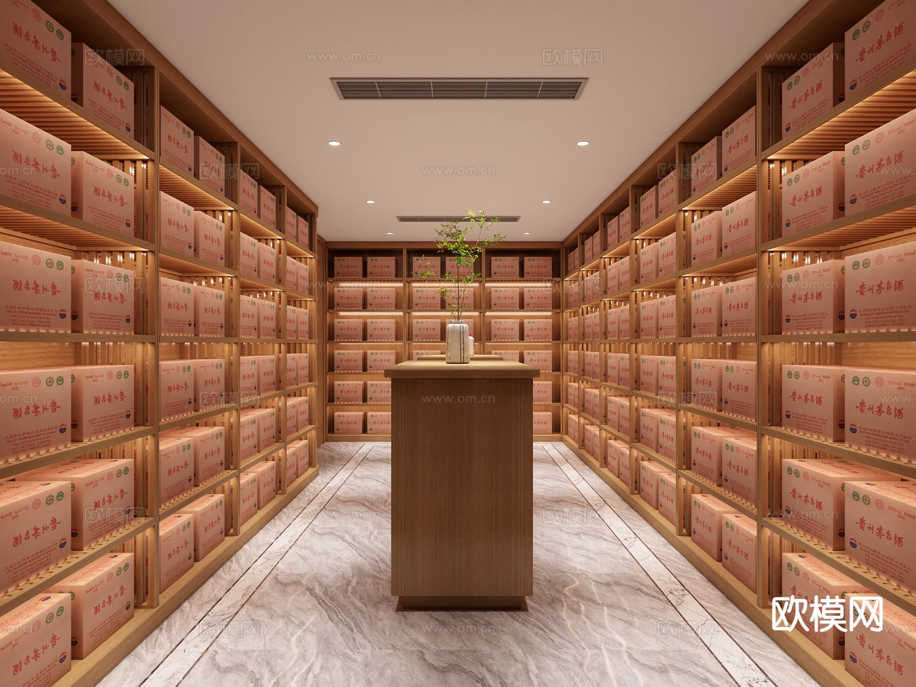 酒窖 冷藏室 恒温室su模型下载（渲染图2）