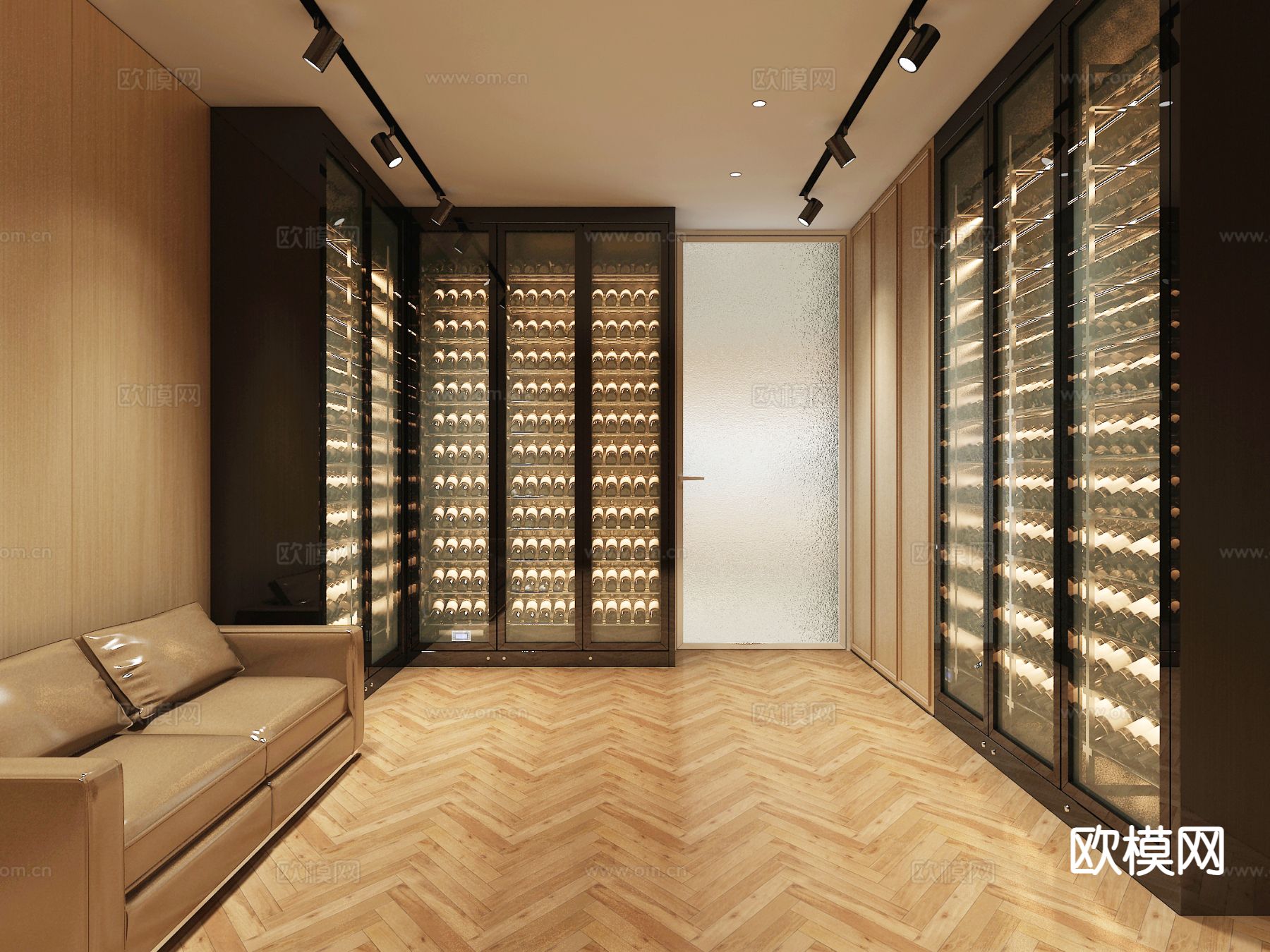 红酒窖 冷藏室 恒温室su模型下载（渲染图2）