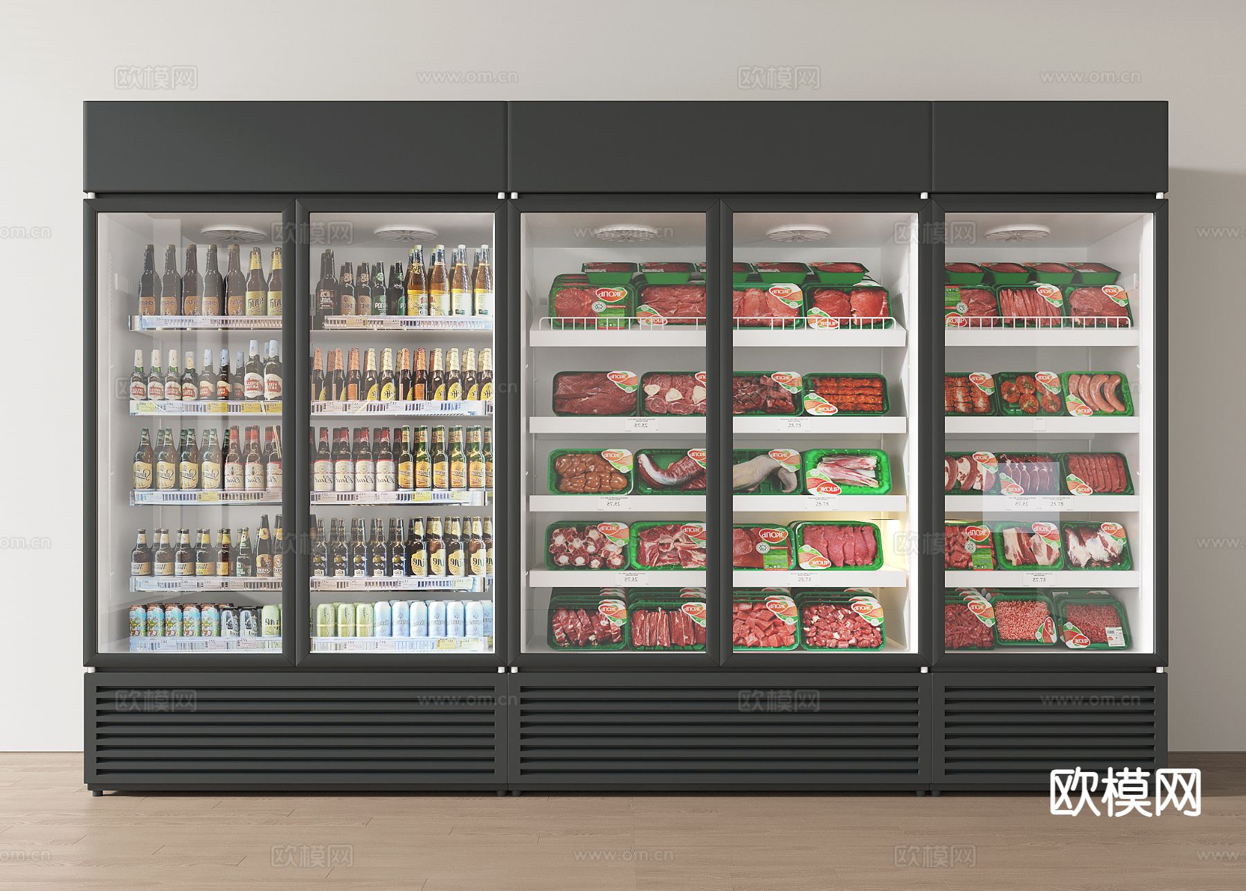冰柜冰箱 冷藏柜 保鲜柜su模型下载（渲染图2）