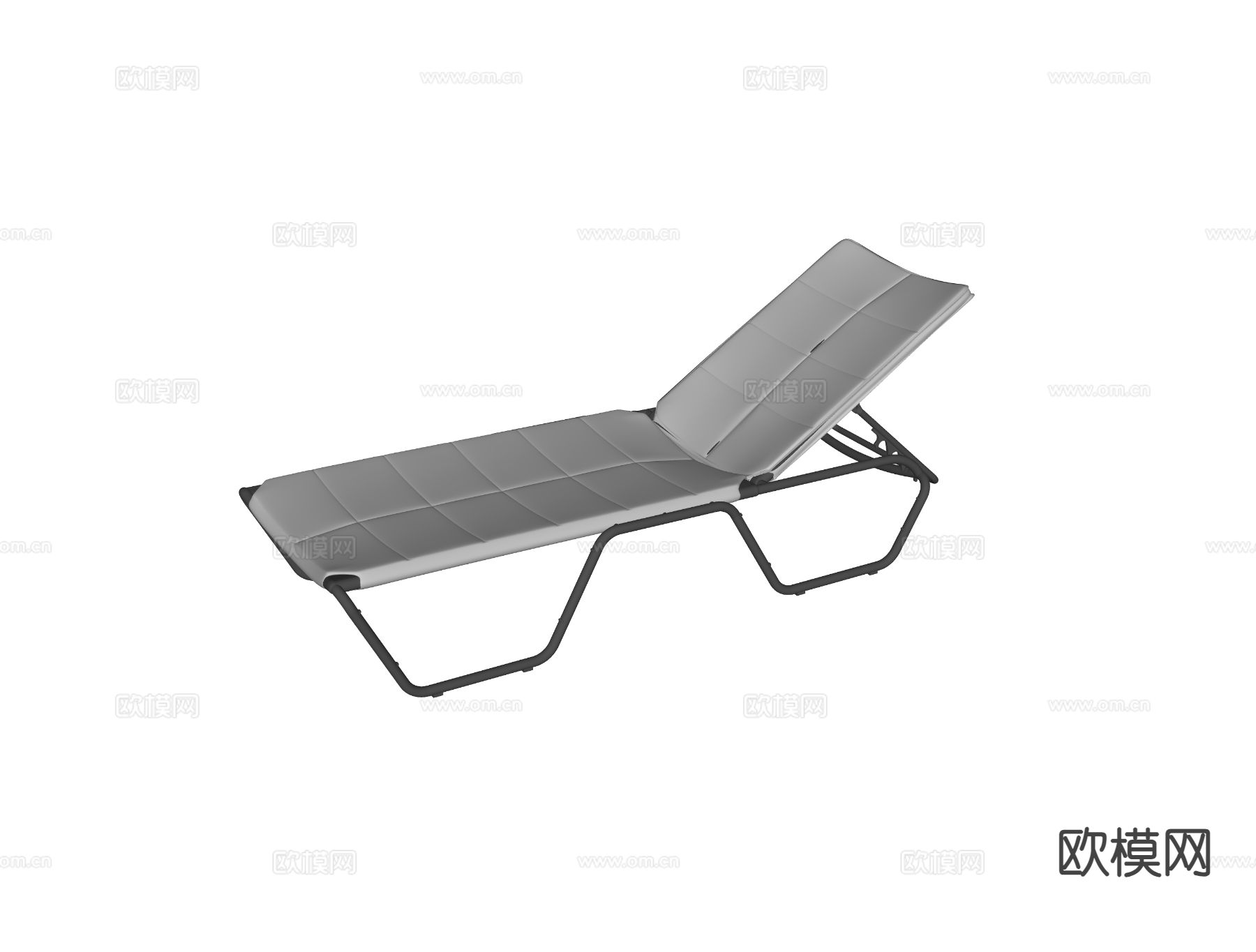 现代泳池躺椅 沙滩椅su模型下载（渲染图2）