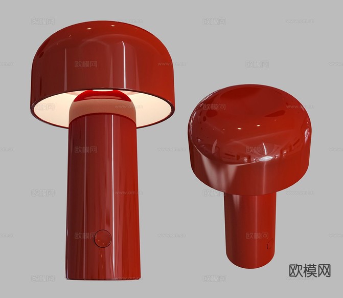 Bellhop 台灯 蘑菇灯3d模型下载(渲染图2)