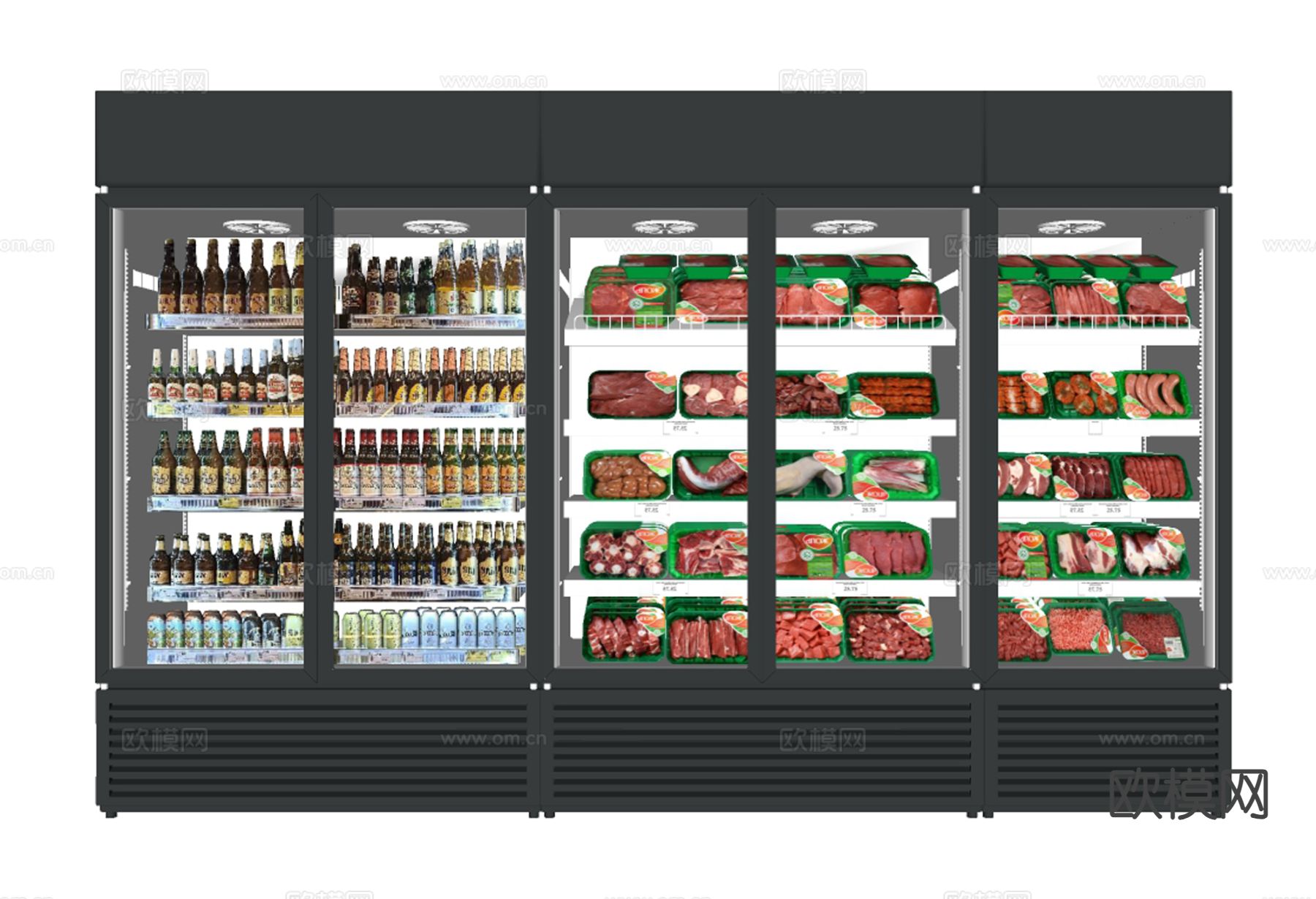 冰柜冰箱 冷藏柜 保鲜柜su模型下载（渲染图1）