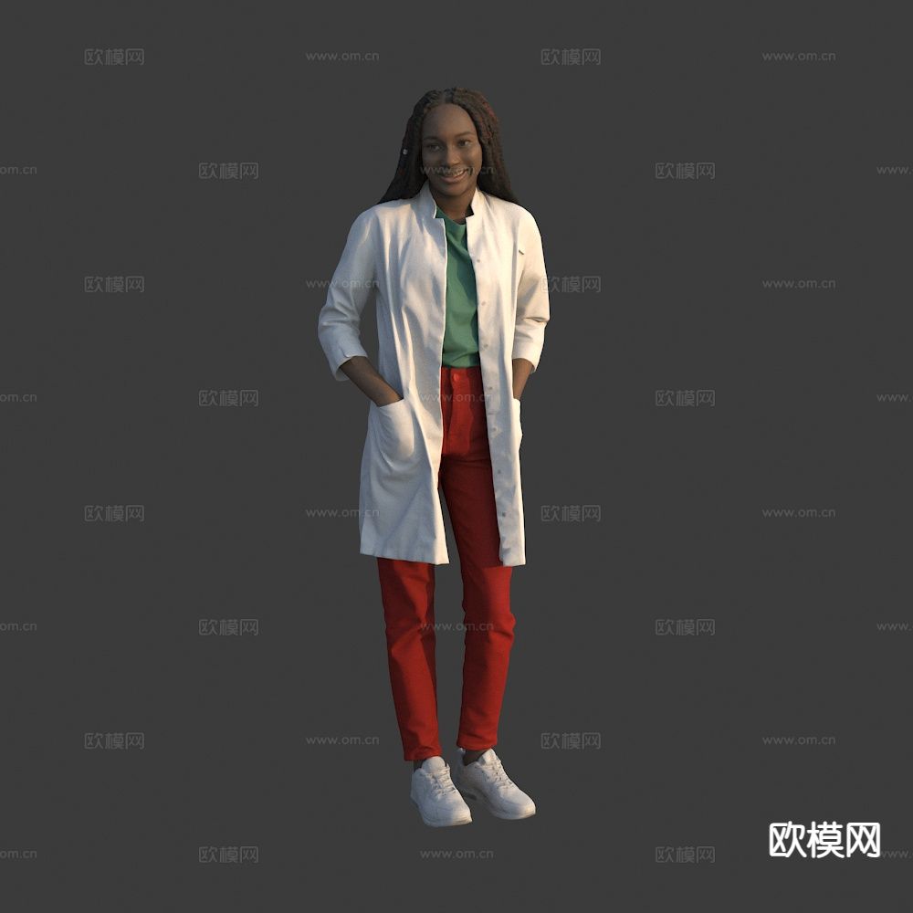 外国人物 职业女性3d模型下载
