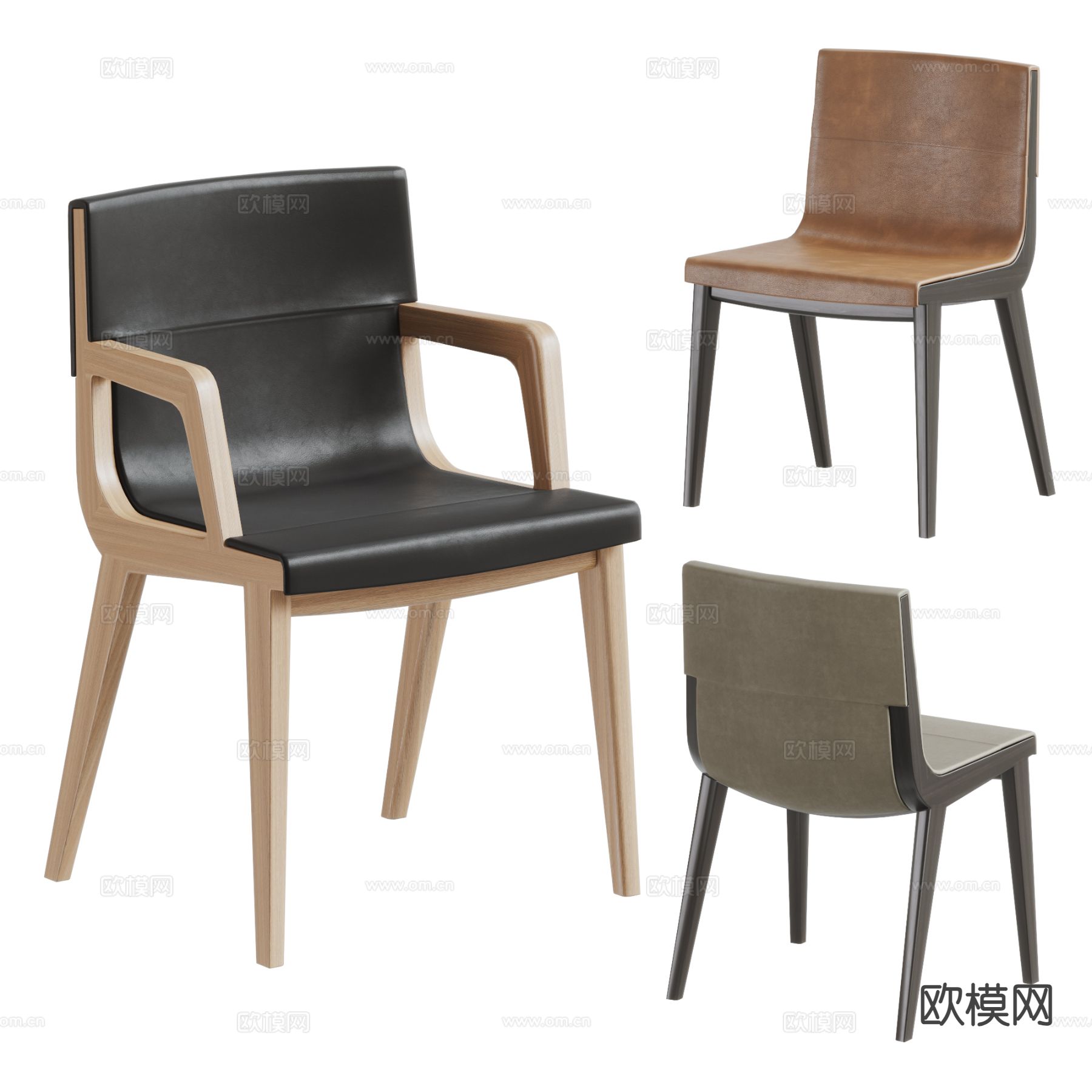 poliform 椅子 餐椅3d模型下载