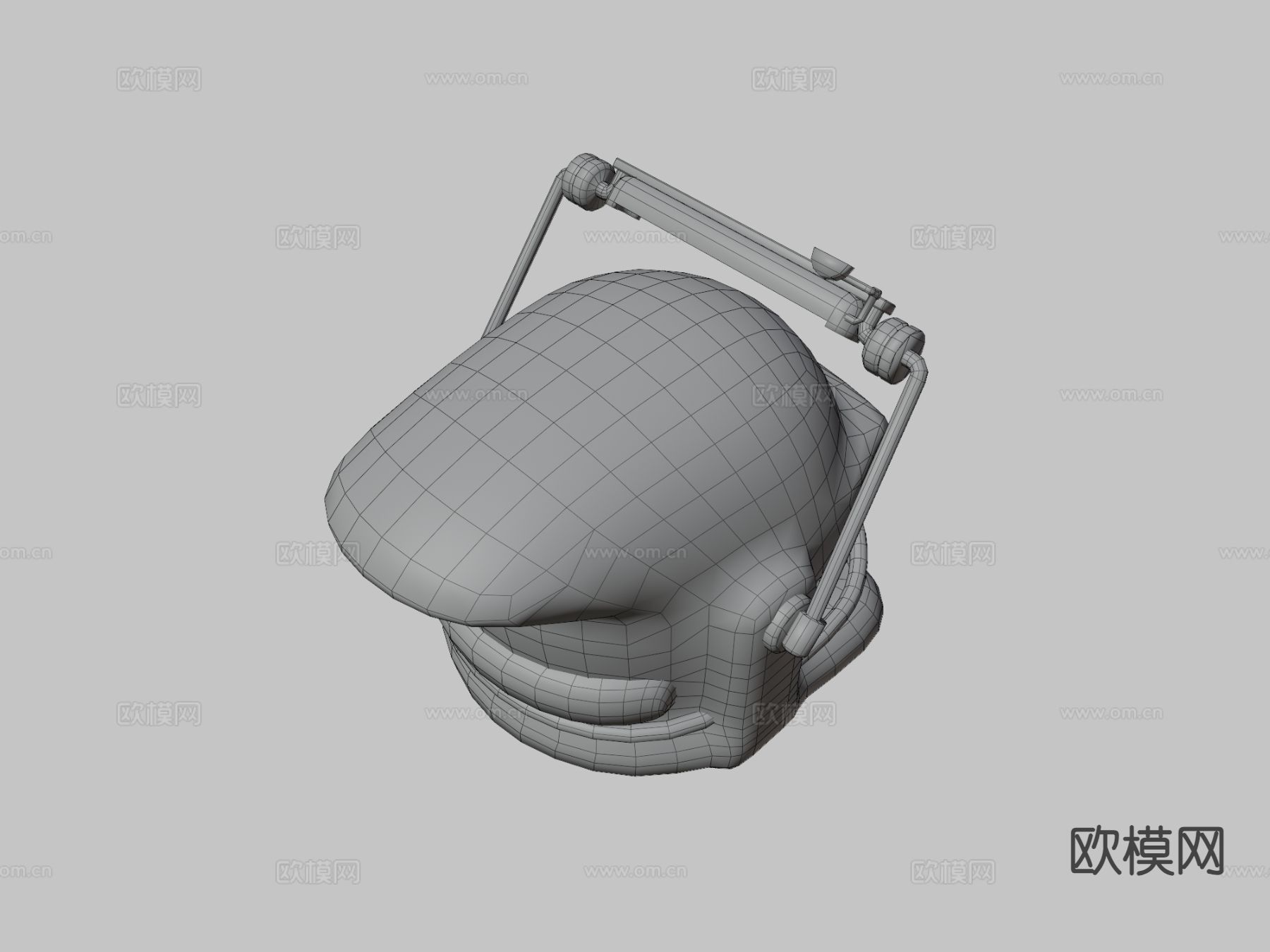赛博朋克头盔 动漫头盔3d模型下载（渲染图2）
