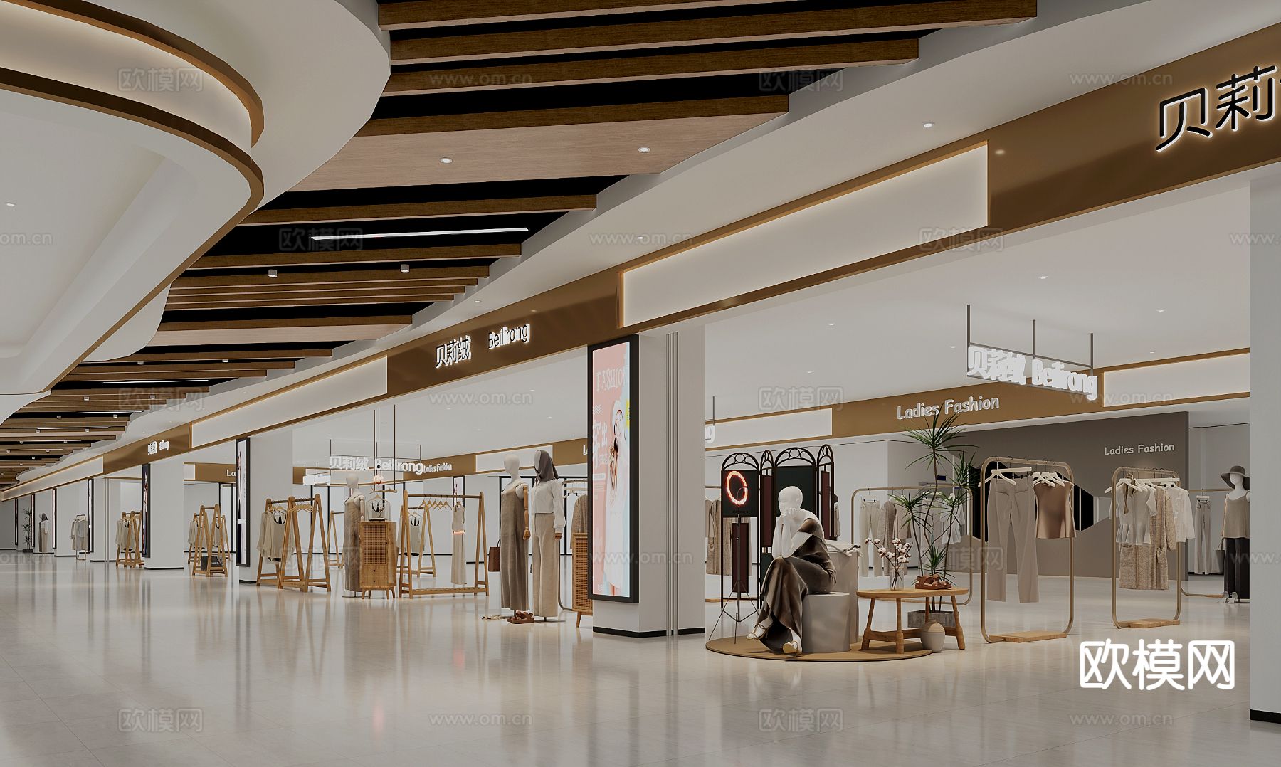 商场 购物中心3d模型下载