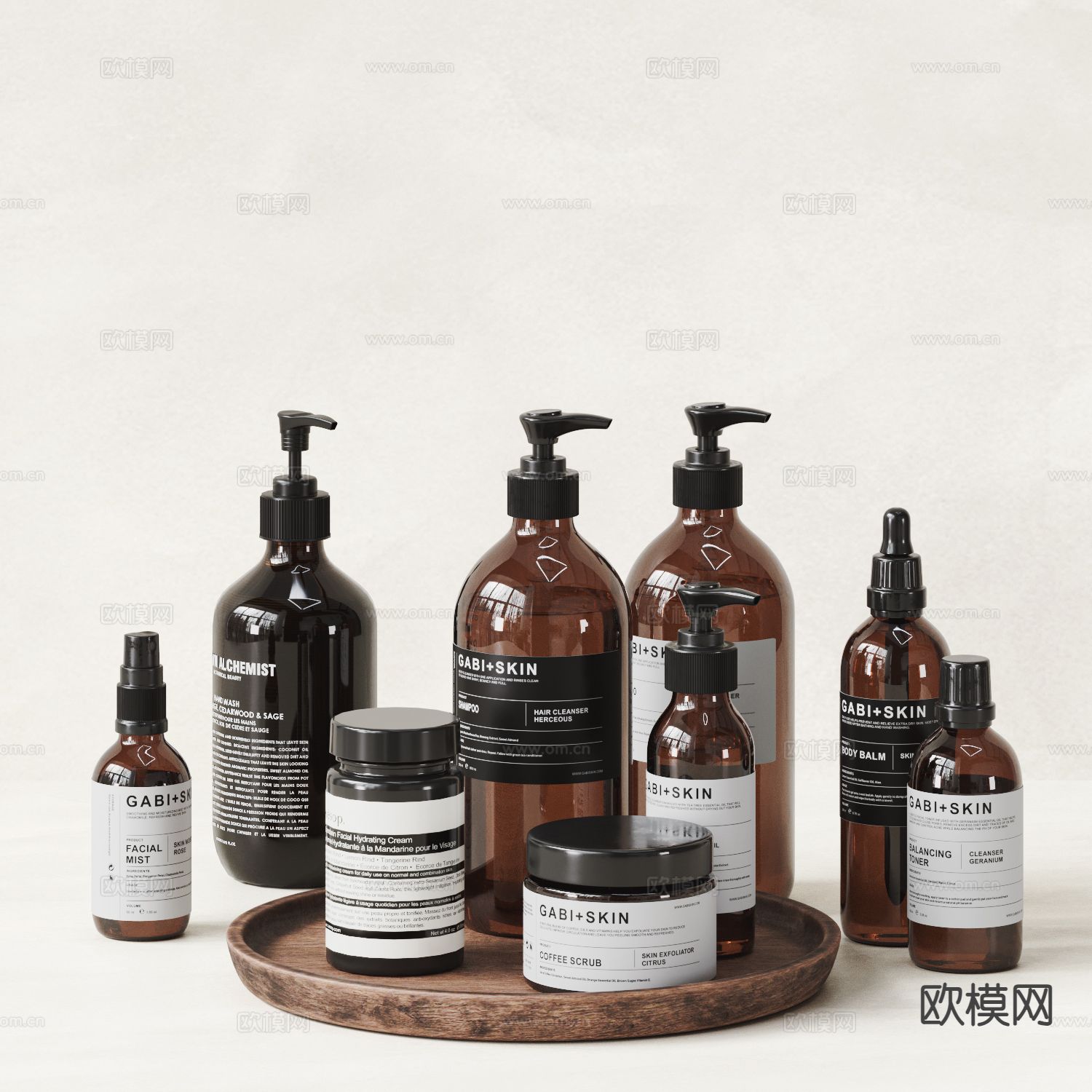 现代洗涤日用 护肤品 沐浴露3d模型下载