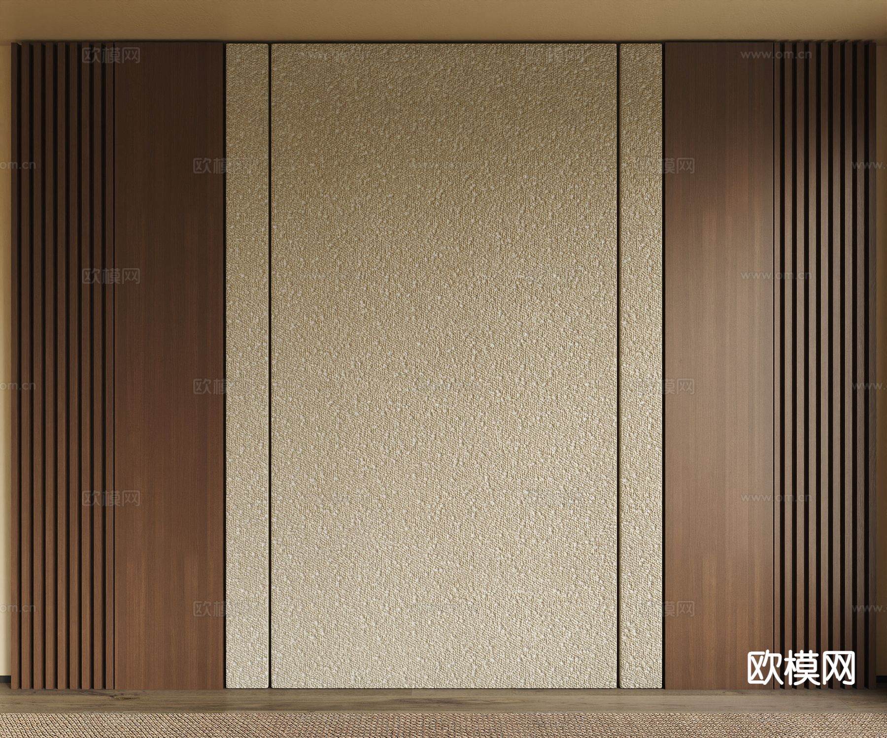 侘寂护墙板 墙饰板 饰面板3d模型下载