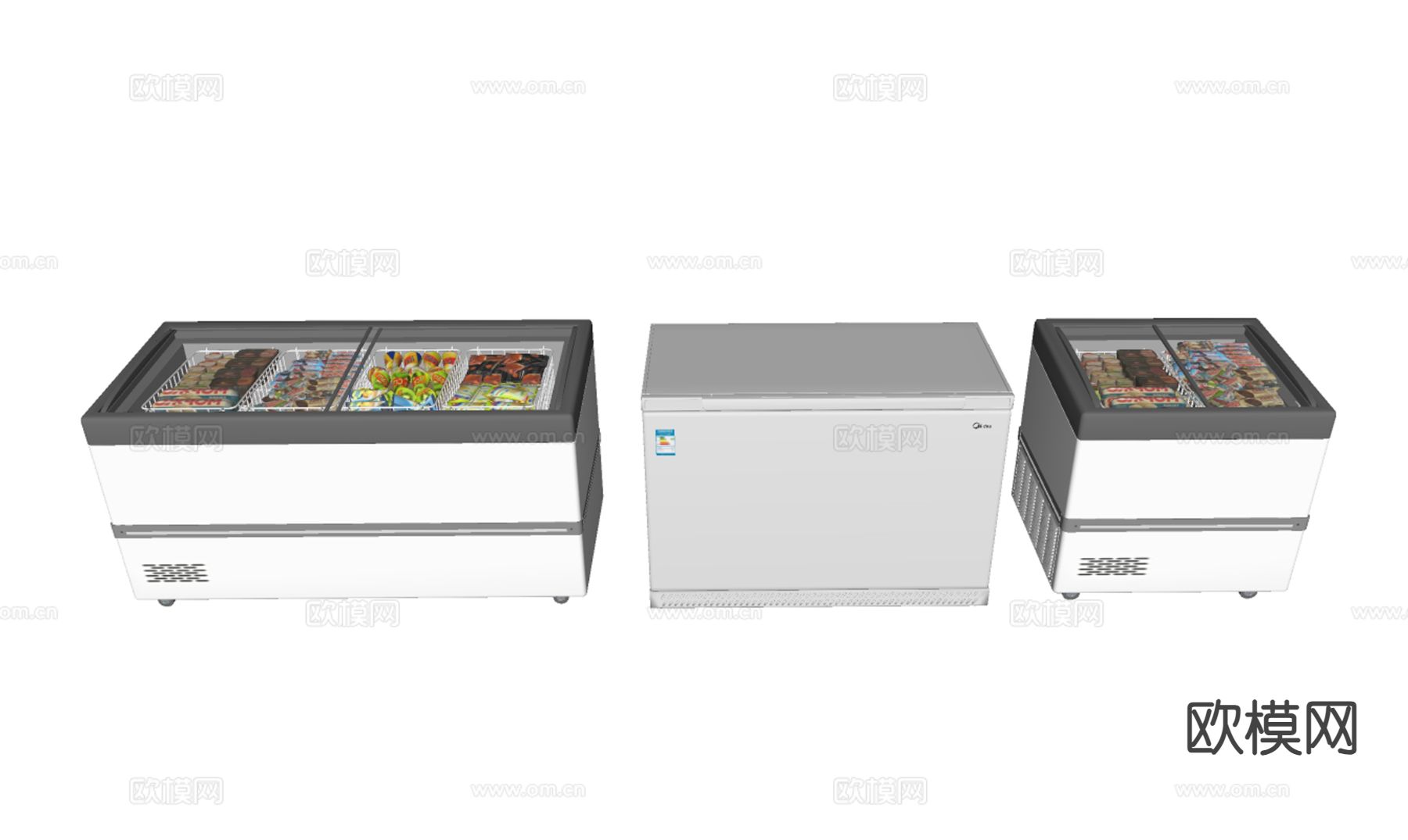 冰柜 冷藏柜 饮料柜 保鲜柜su模型下载（渲染图1）