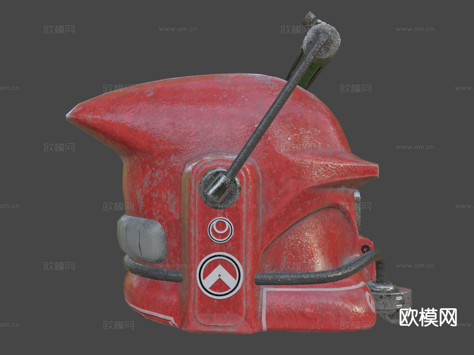 赛博朋克头盔 动漫头盔3d模型下载（渲染图9）