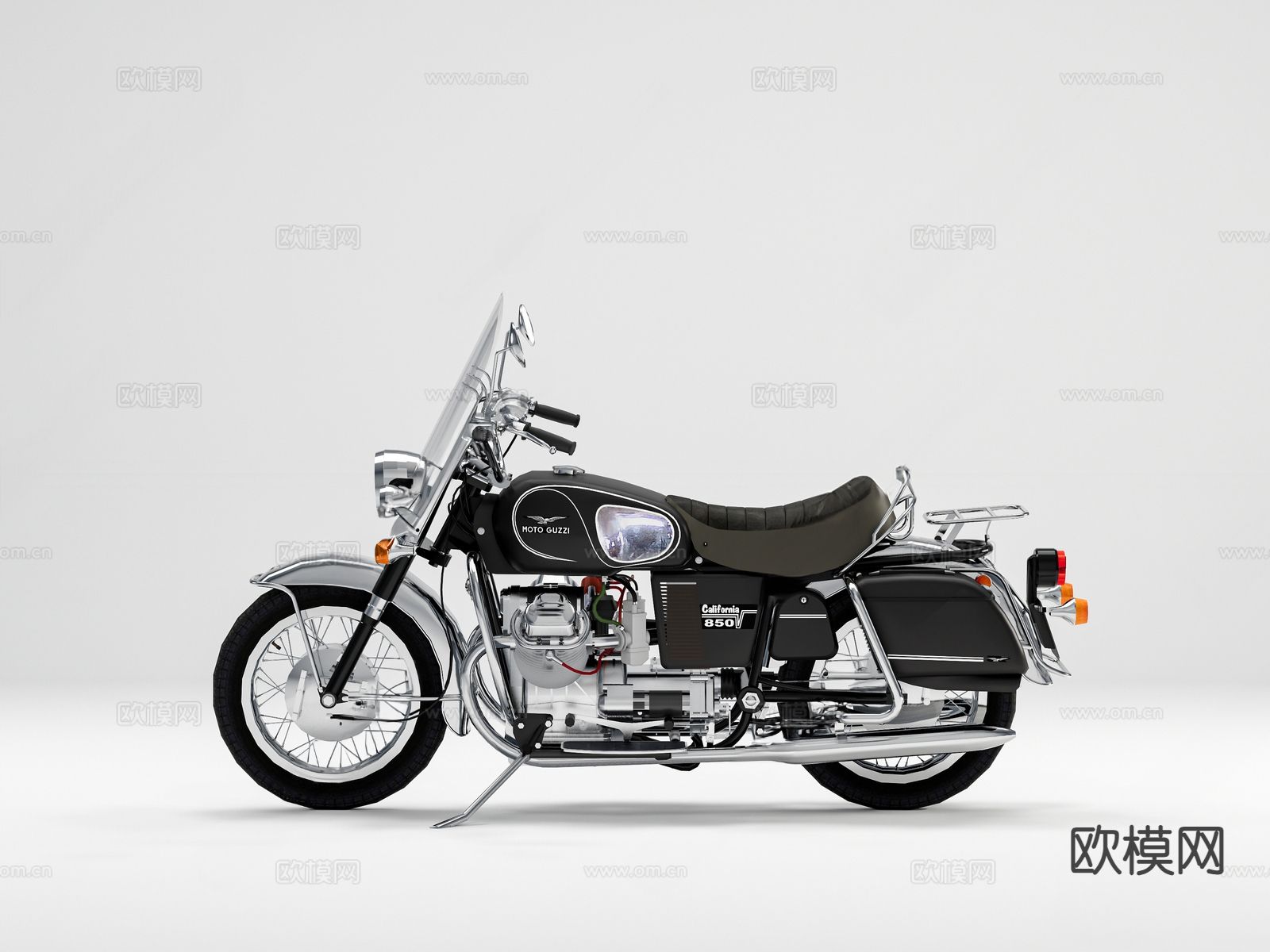 摩托车 机车3d模型下载