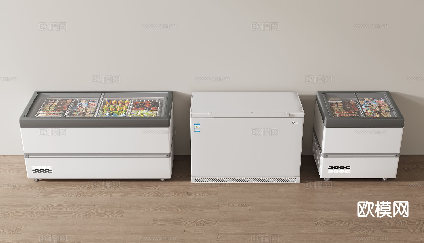 冰柜 冷藏柜 饮料柜 保鲜柜su模型下载（渲染图2）