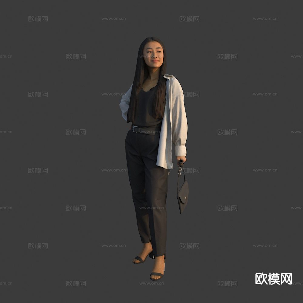 职业女性 气质美女3d模型下载